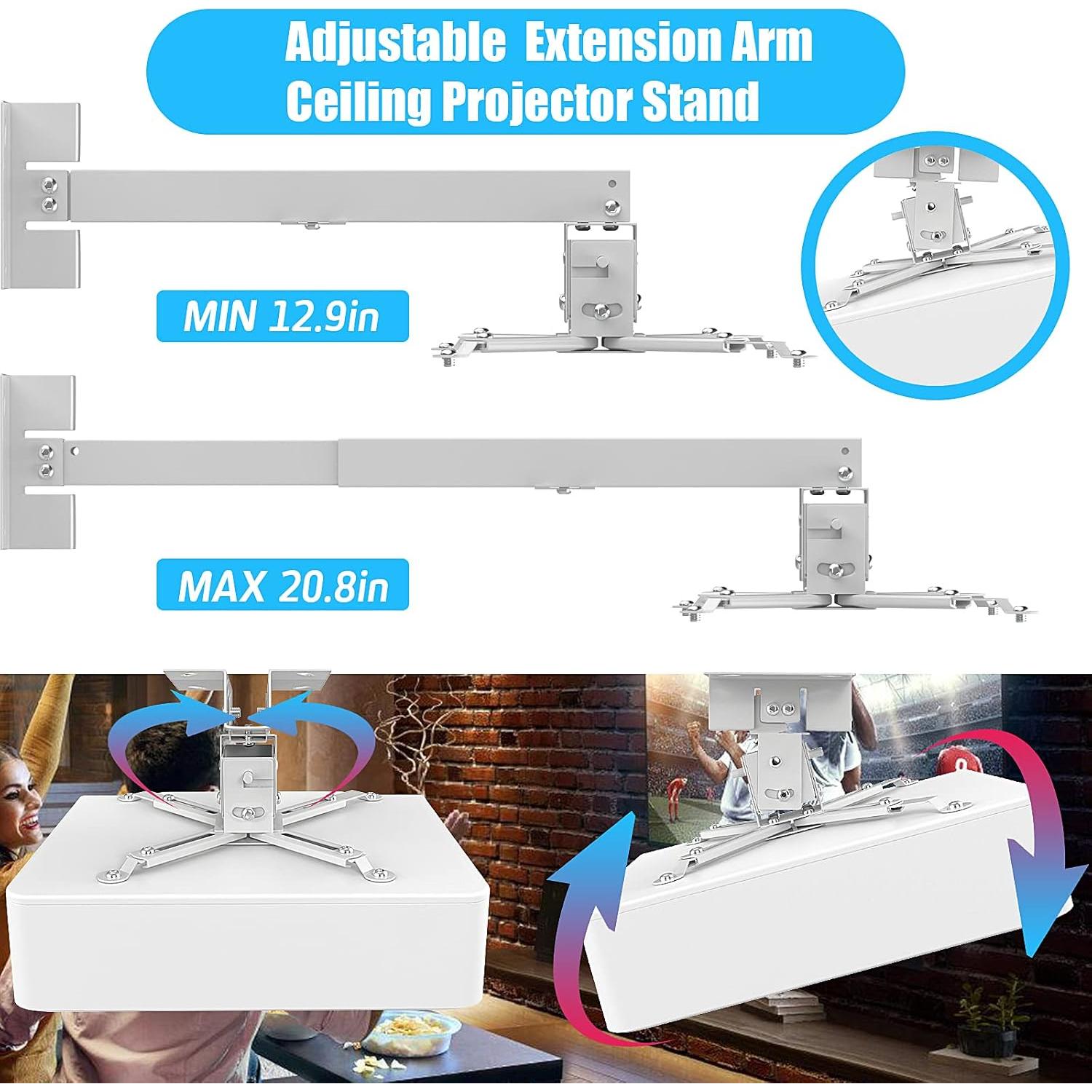 Soporte de Proyector IUMÉ Blanco Ajustable 20 kg Techo/Pared