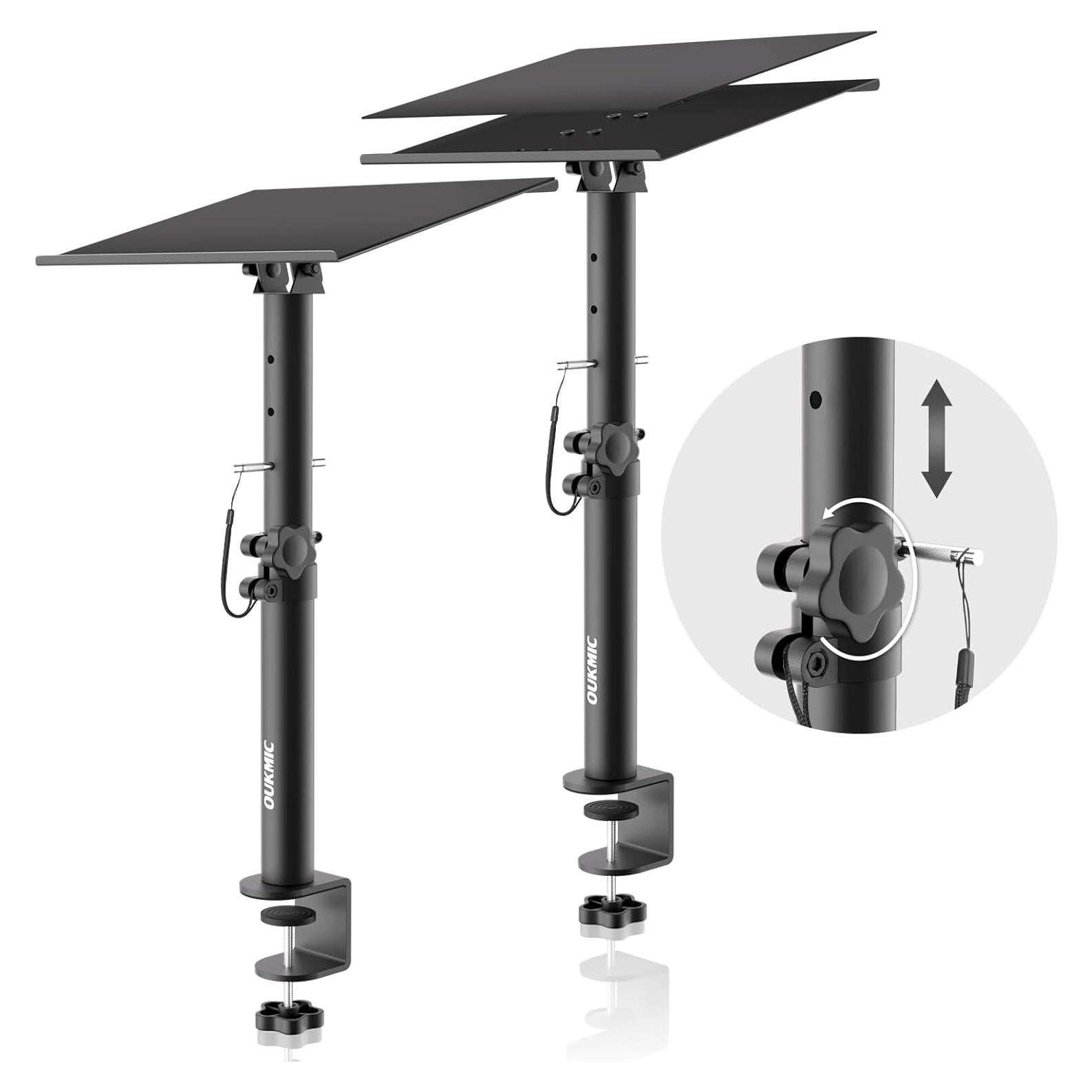 Soporte de Altavoz de Escritorio OUKMIC Ajustable 34-46 cm