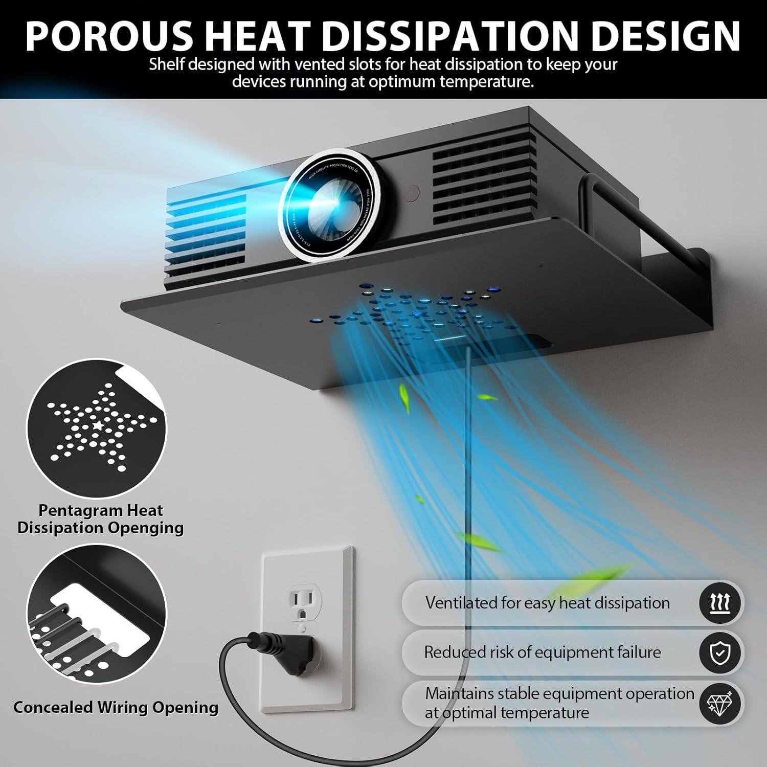 Estante Flotante AIYOTAR para Proyector y WiFi 2 Piezas