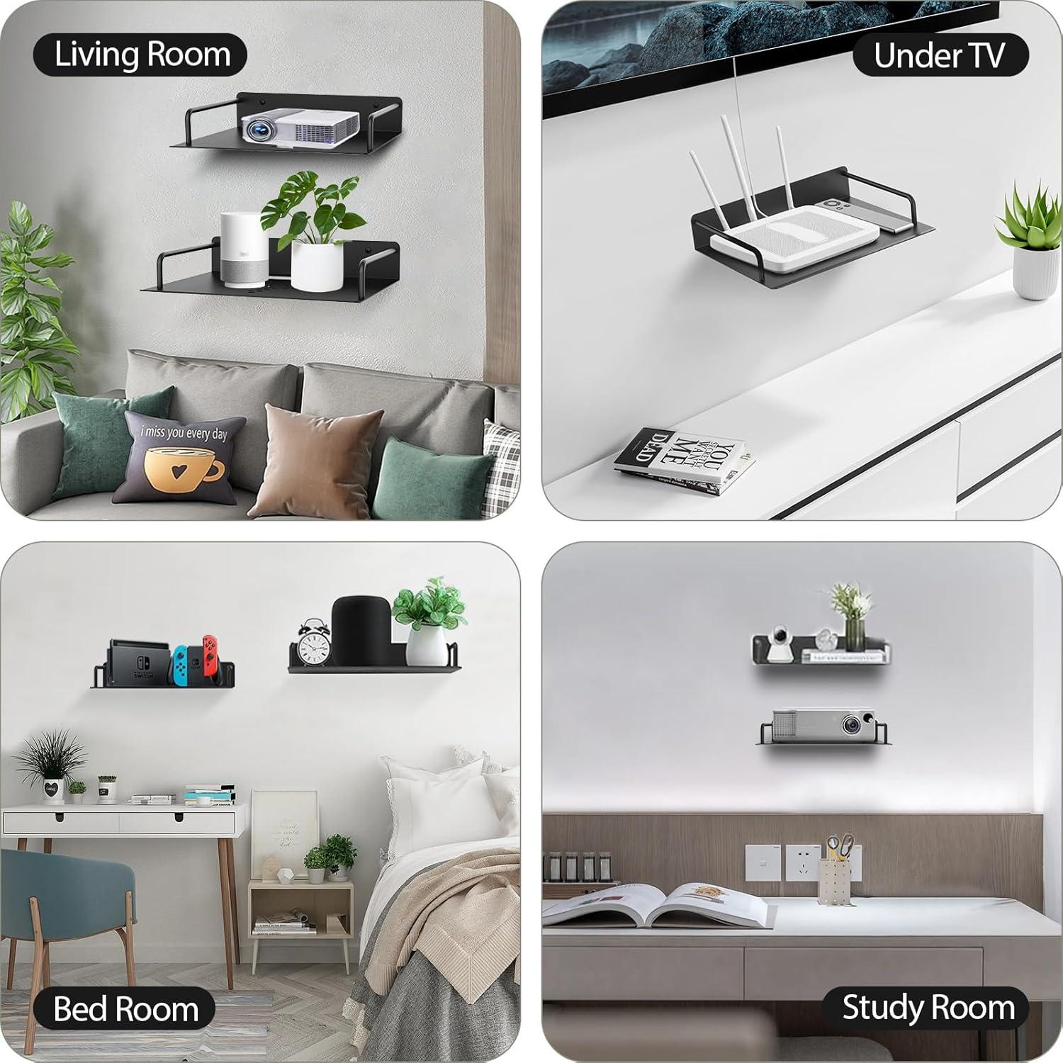 Estante Flotante AIYOTAR para Proyector y WiFi 2 Piezas