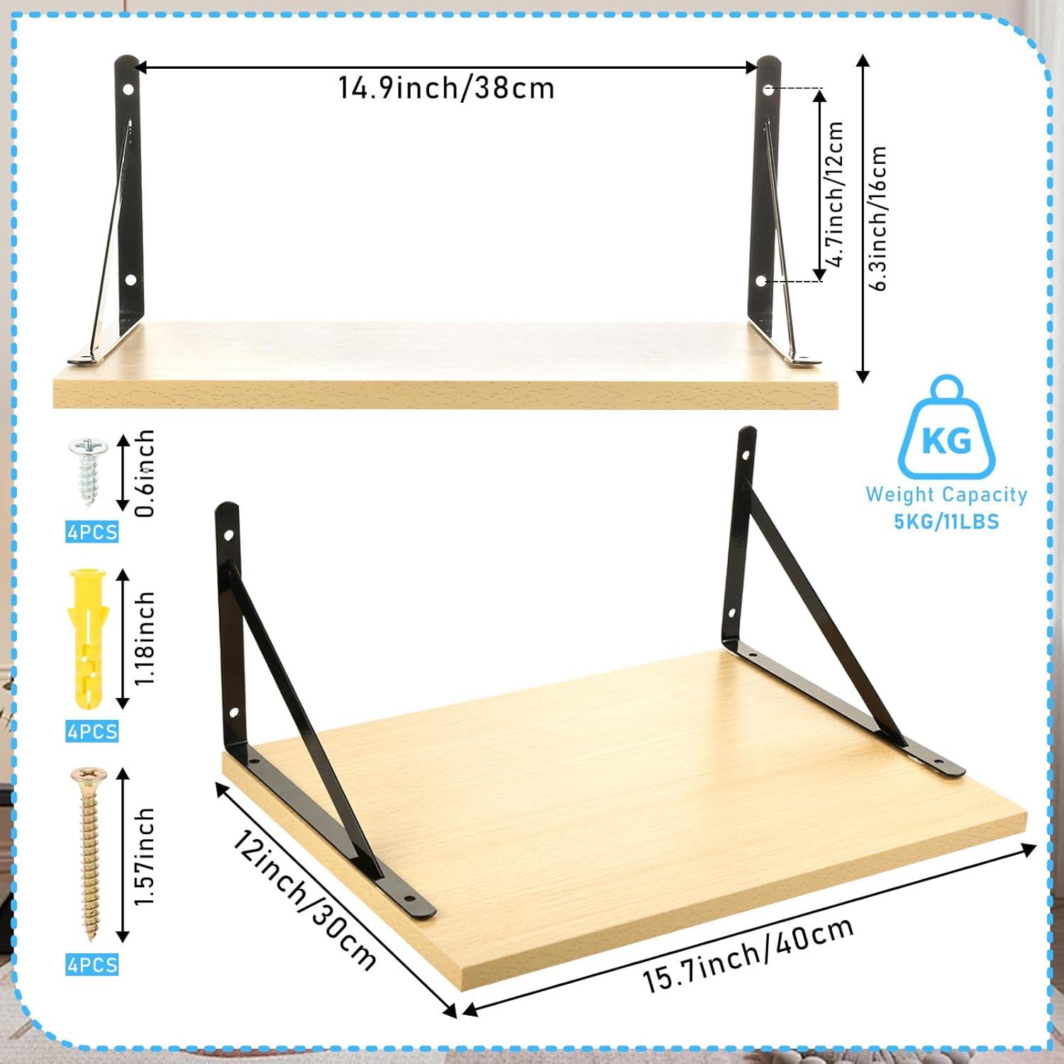 Estante Flotante para Proyector Wensdr - 2 Pcs 40x30cm