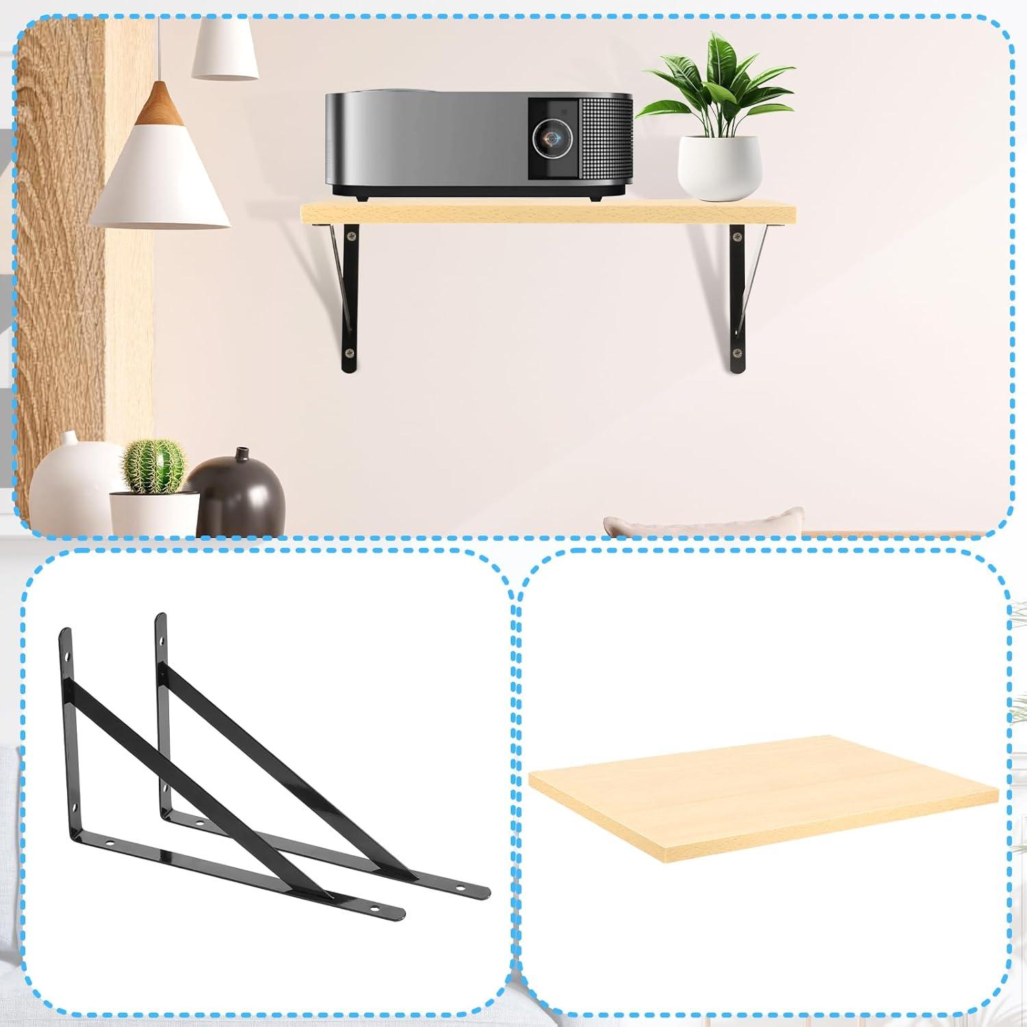 Estante Flotante para Proyector Wensdr - 2 Pcs 40x30cm