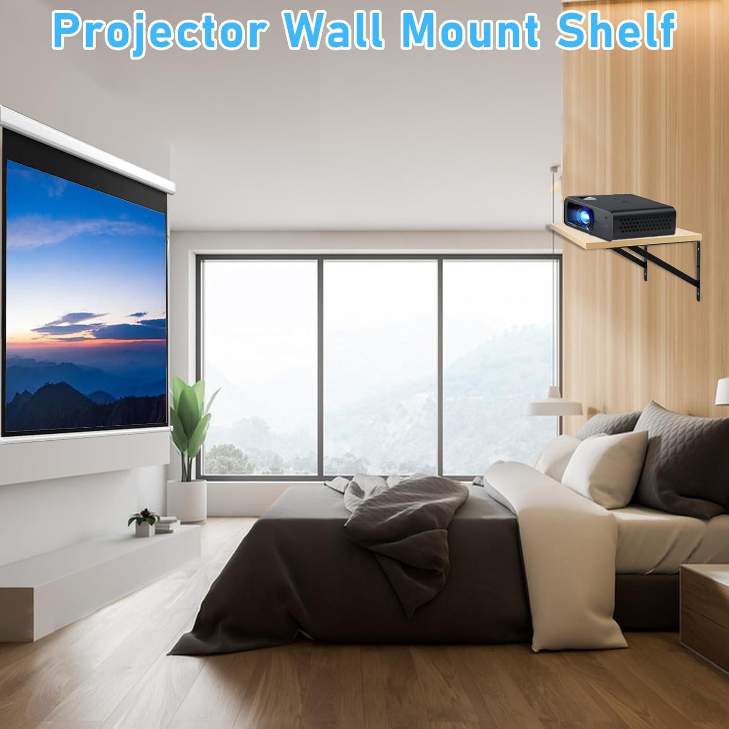 Estante Flotante para Proyector Wensdr - 2 Pcs 40x30cm