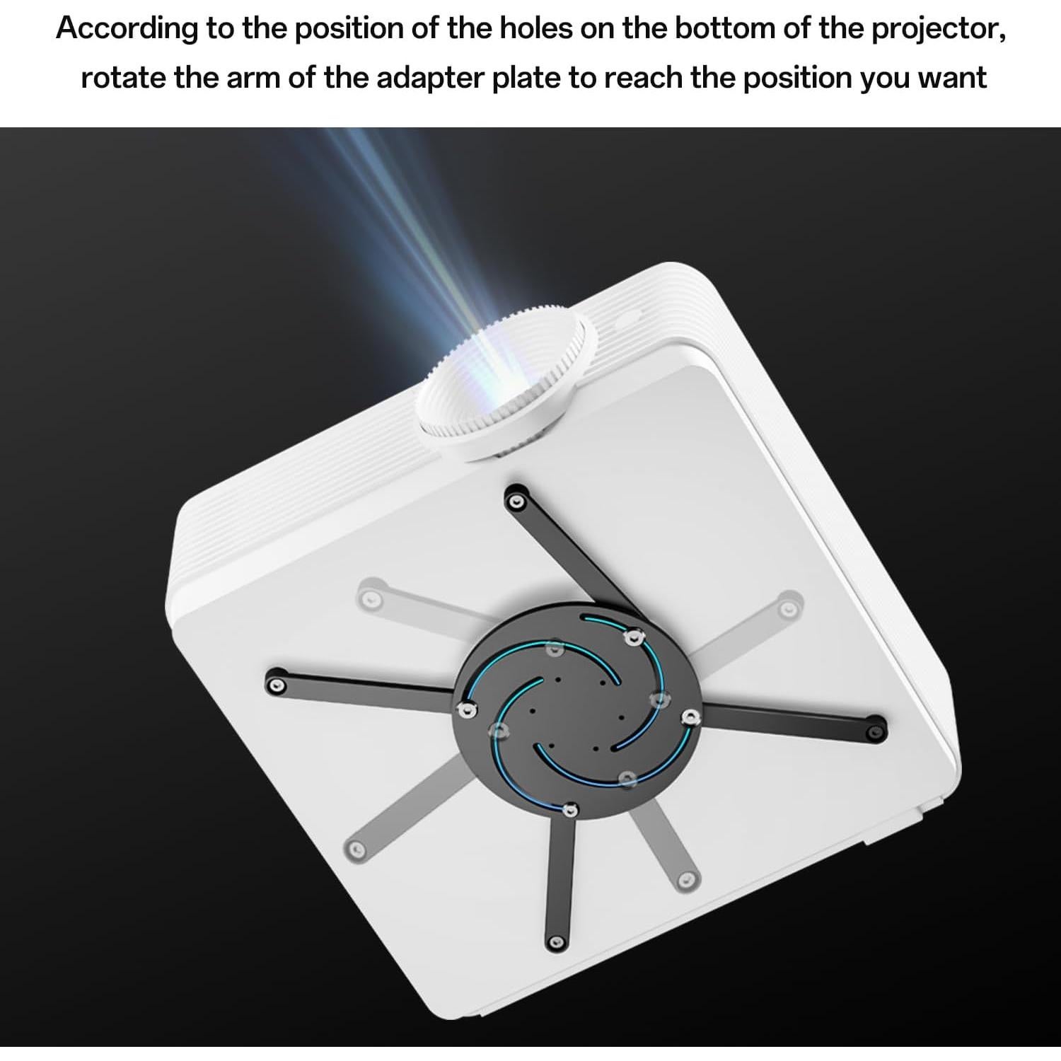 Placa Adaptadora Proyector Perfectisan Aluminio Múltiples Agujeros