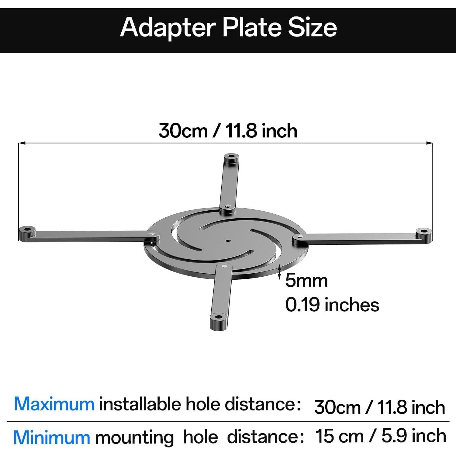 Placa Adaptadora Proyector Perfectisan Aluminio Múltiples Agujeros