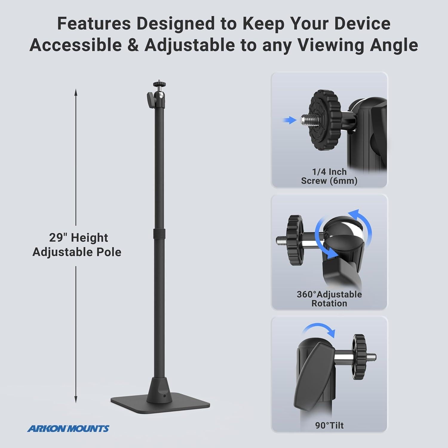 Soporte de Escritorio para Cámara ARKON HD829CAM Ajustable 73.66 cm