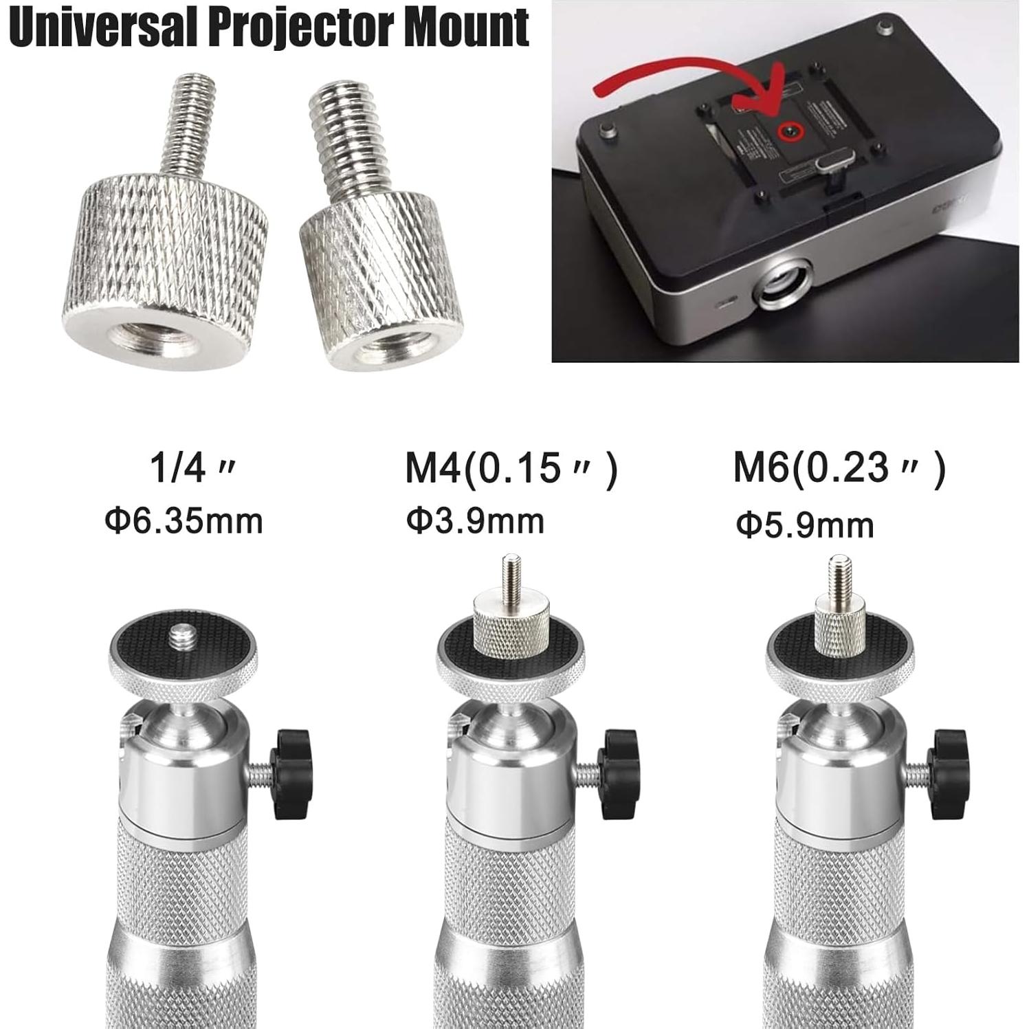 Soporte de Proyector 2-Be-Best Ajustable Techo/Pared Plata 31-45cm