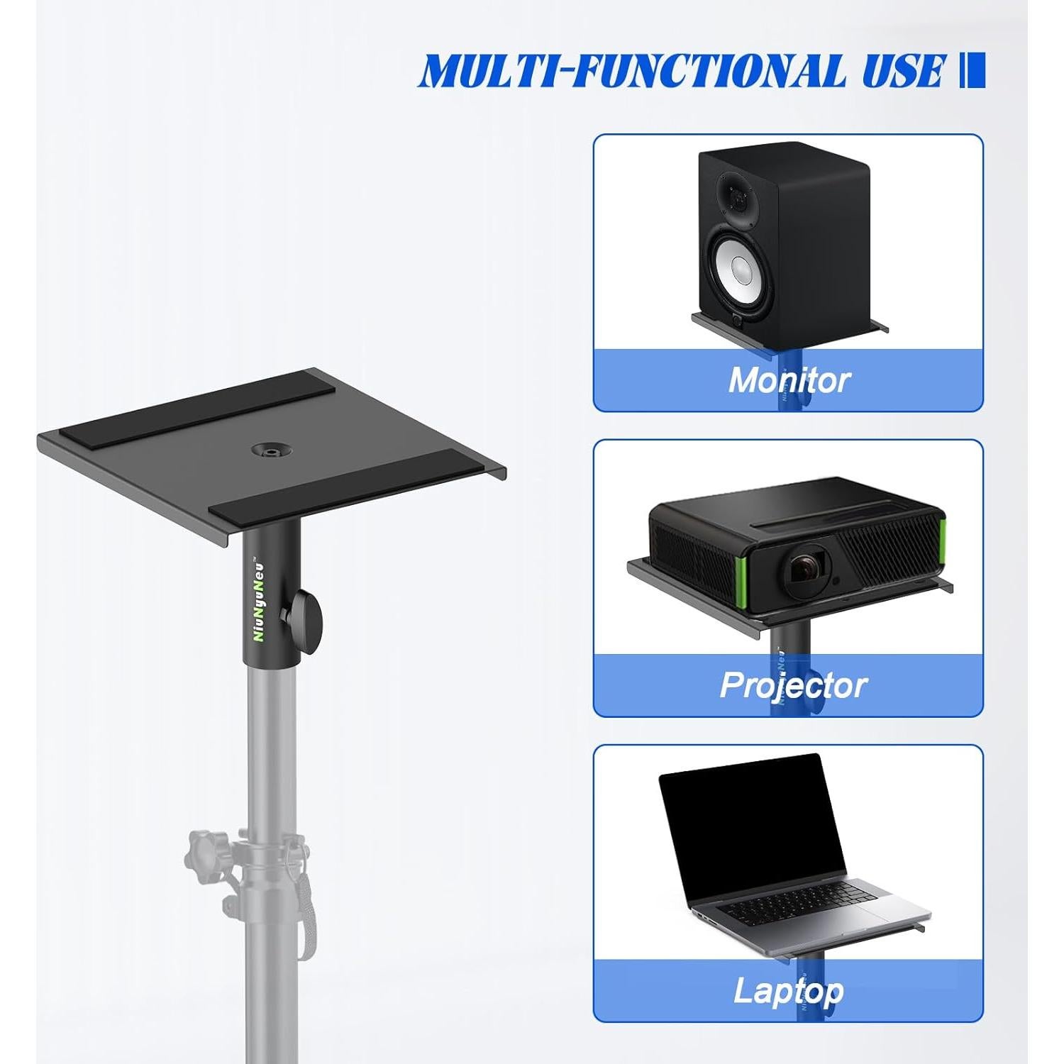 Placas de Montaje NiuNyuNeu para Soportes de Altavoces 2 Unidades