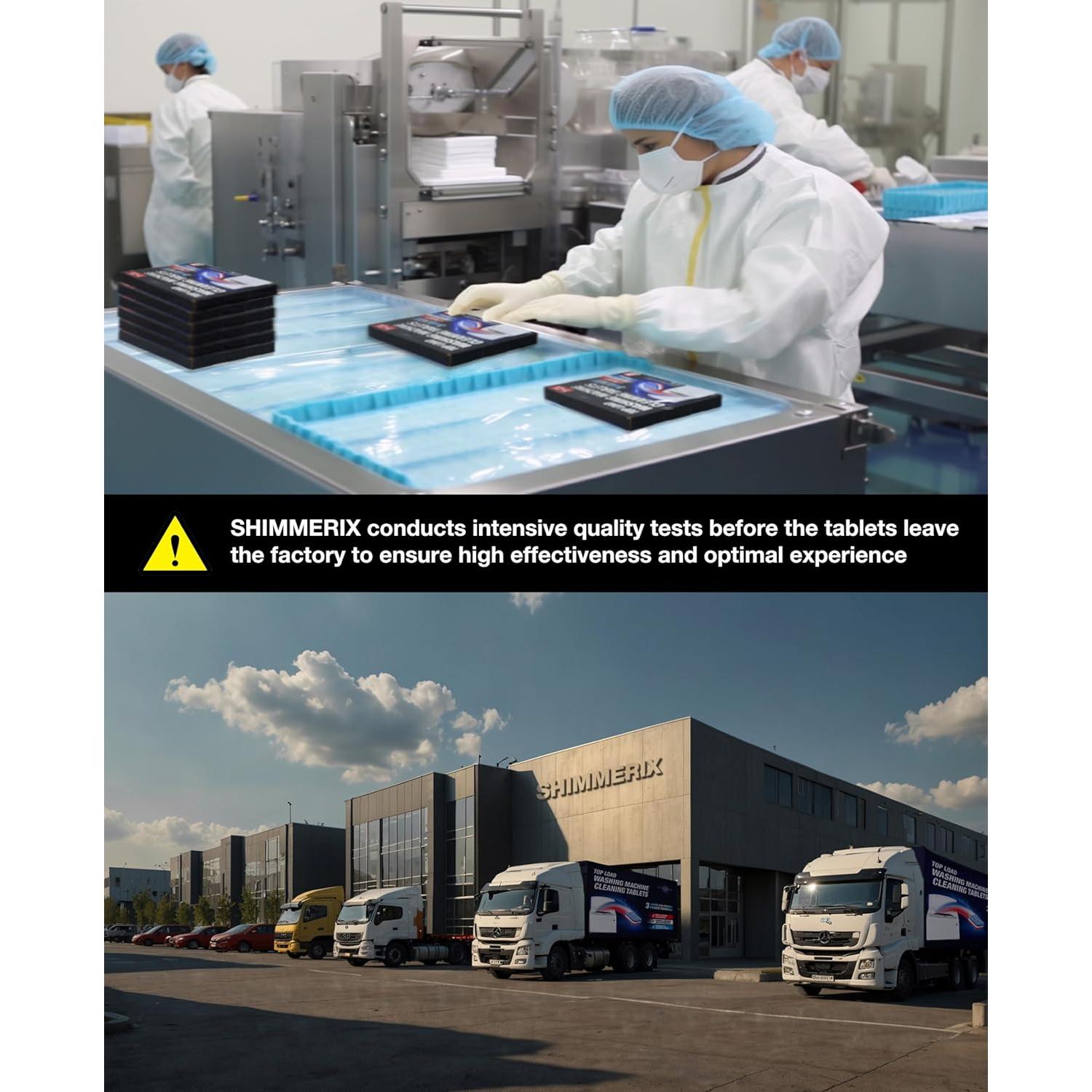 Tabletas Limpiadoras Shimmerix 48 Unidades para Lavadora y Lavavajillas