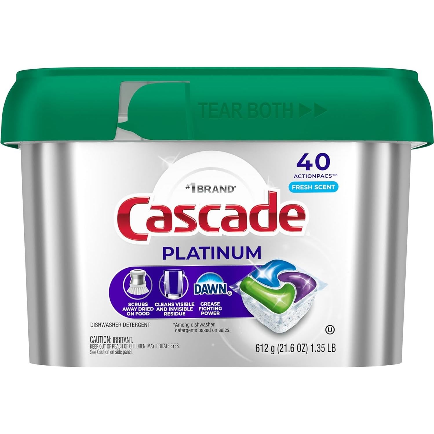 Cápsulas de Lavavajillas Cascade Platinum 40 Unidades