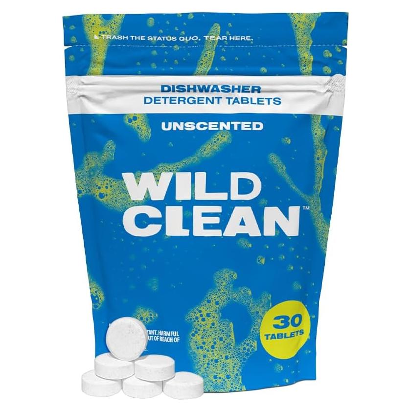 Tabletas de detergente para lavavajillas Wild Clean - Ecológicas 30 unidades