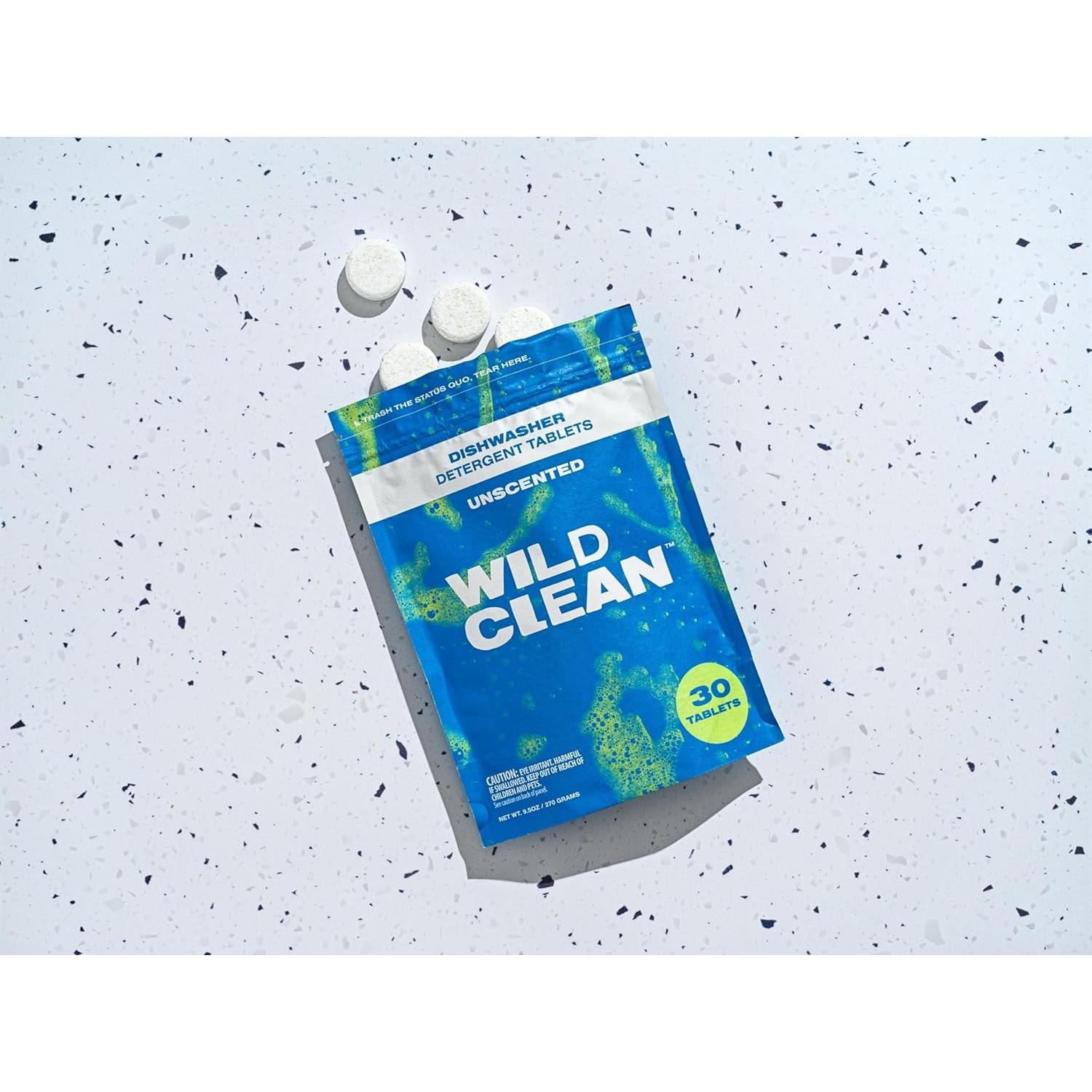 Tabletas de detergente para lavavajillas Wild Clean - Ecológicas 30 unidades
