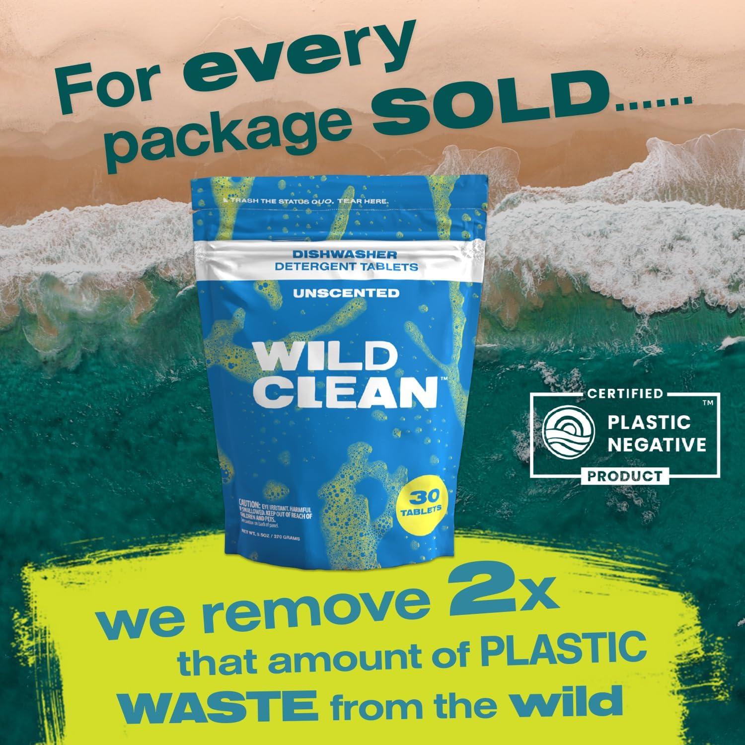 Tabletas de detergente para lavavajillas Wild Clean - Ecológicas 30 unidades