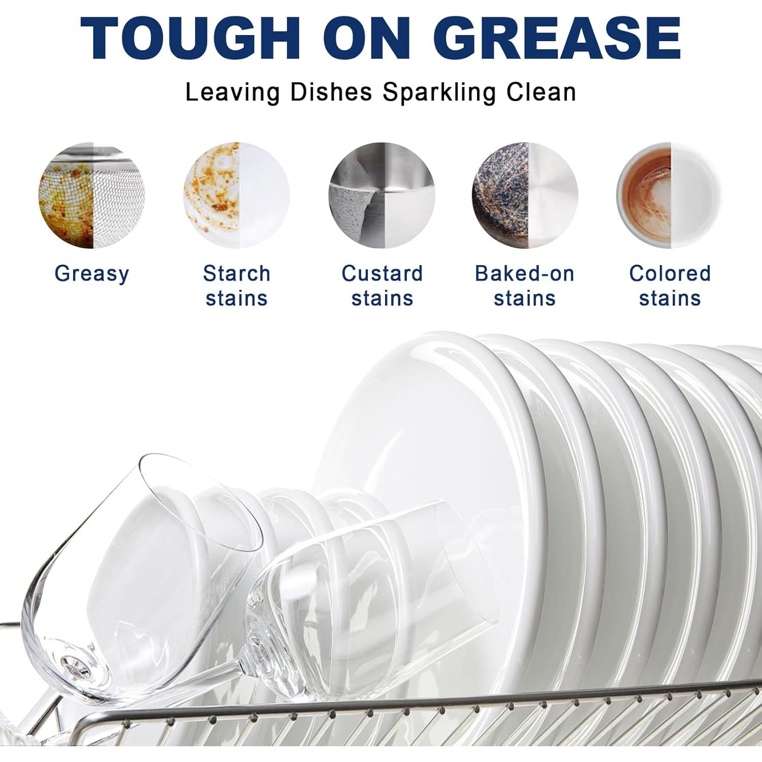 Eco Dishwasher Detergent Sheets Up To 160 Loads, Unscented Plastic Free Dishwashing Soap Strips With High Efficient Solid Enzyme, Leaving Dishes Sparkling Clean