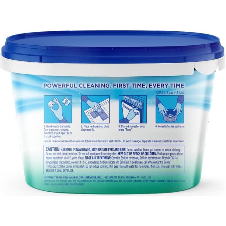 Detergente para Lavavajillas Clorox Ultra+ 60 Paquetes Aroma Limón