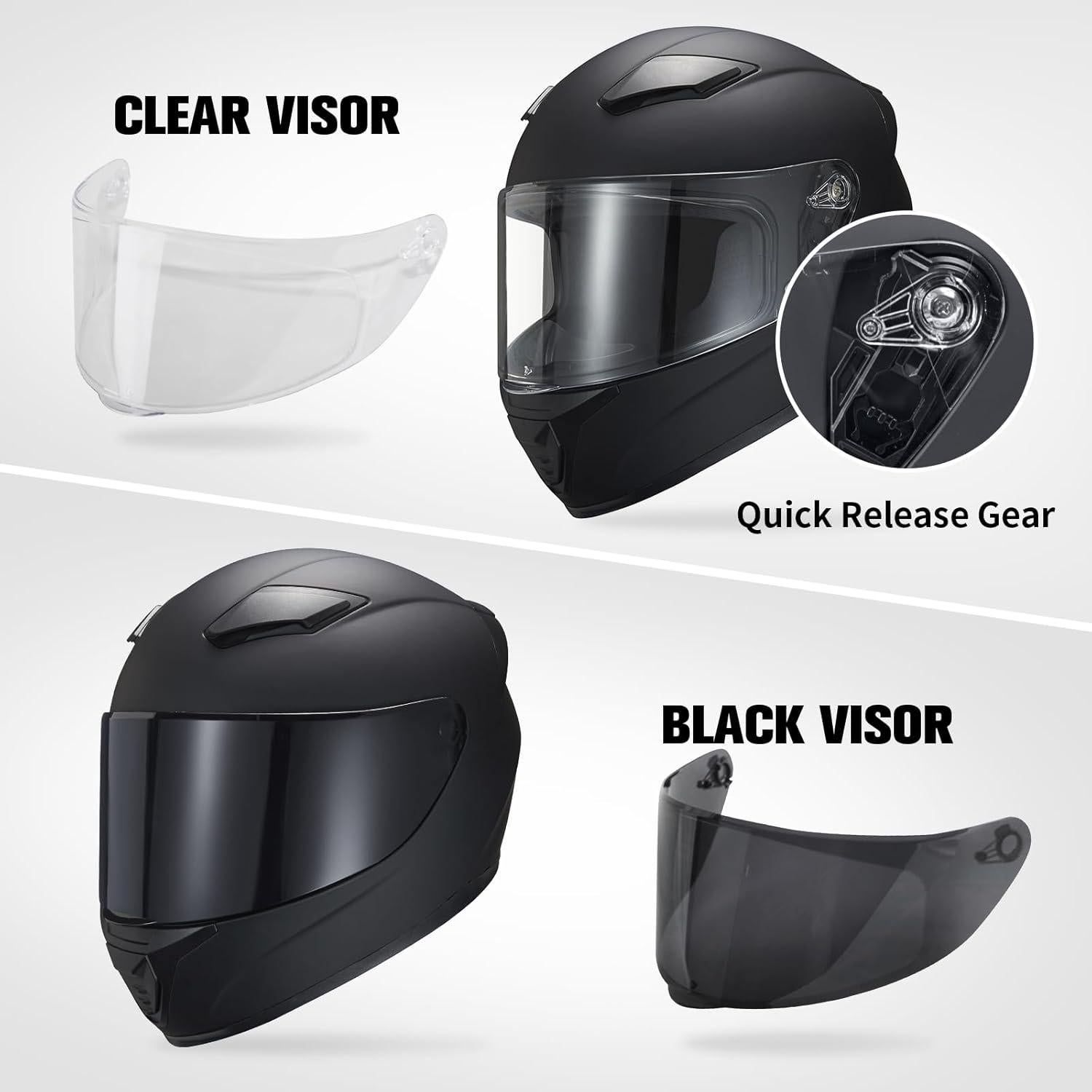 Casco Integral JQF Gear WS-607 para Motocicleta Adulto