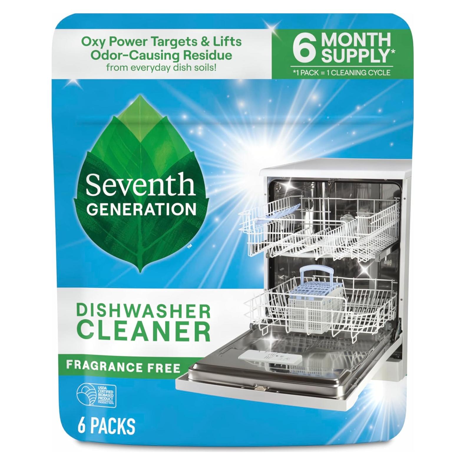 Paquetes de limpieza para lavavajillas Seventh Generation 6 unidades
