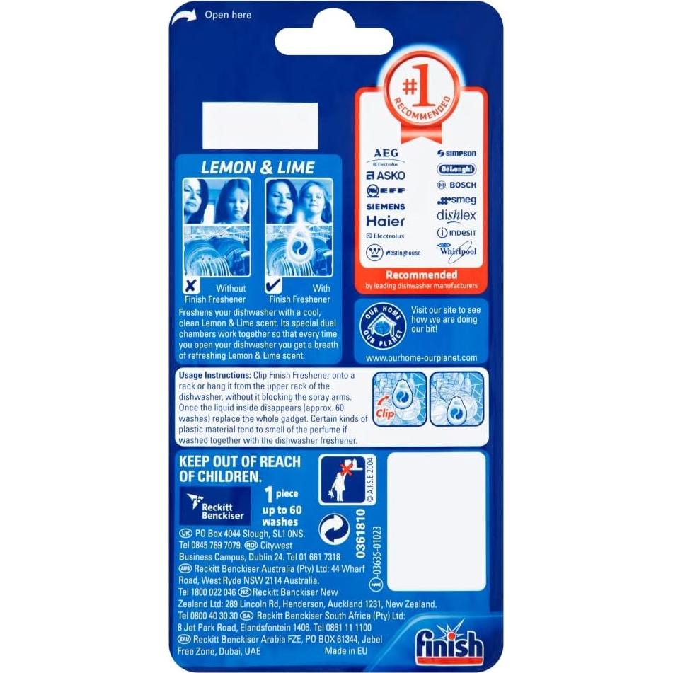 Ambientador Finish Limón y Lima 10ml - Paquete de 3