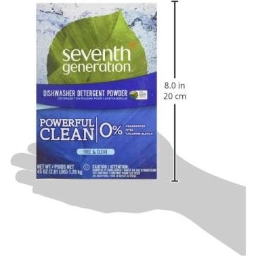 Seventh Generation Automatic Dishwashing Powder, Free & Clear, 45 oz