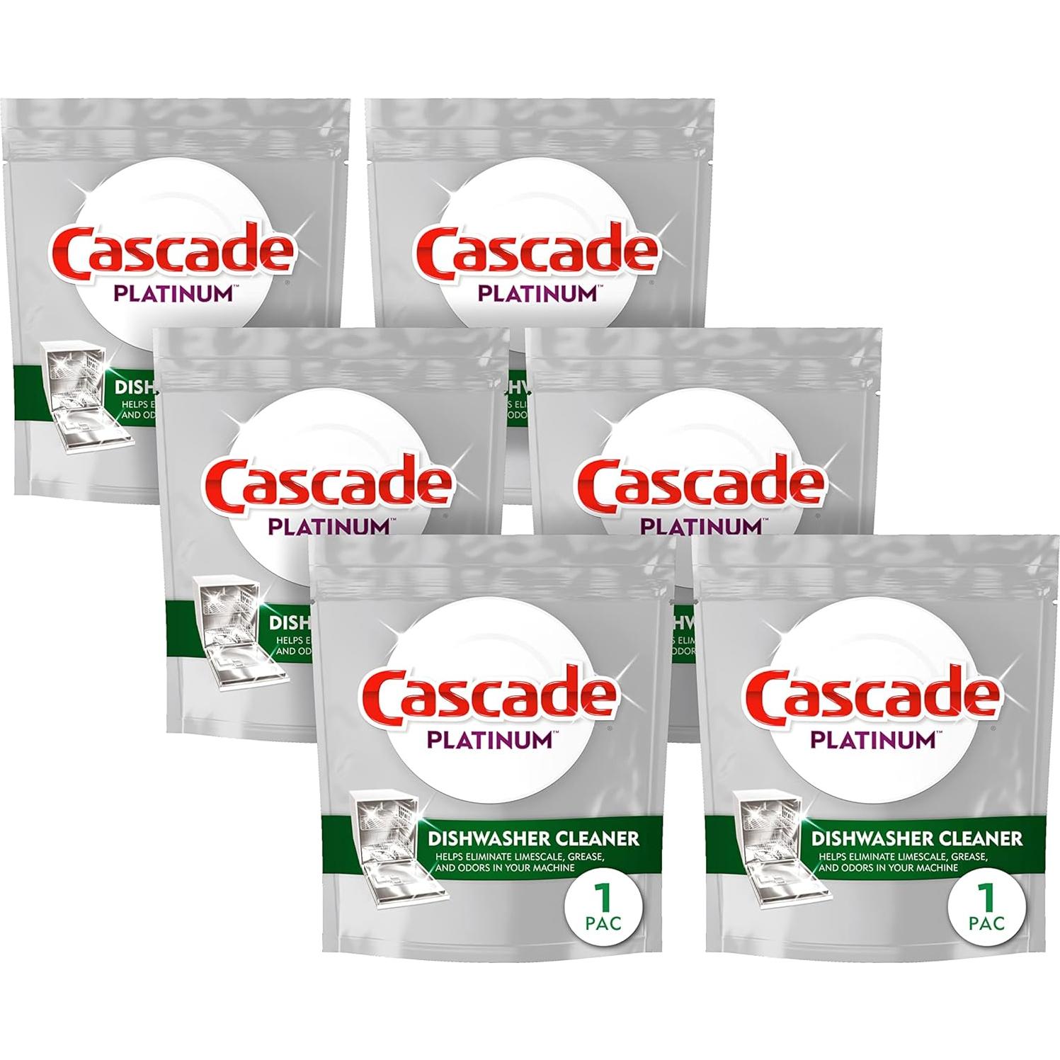 Limpiador de Lavavajillas Cascade Platinum - 6 Unidades