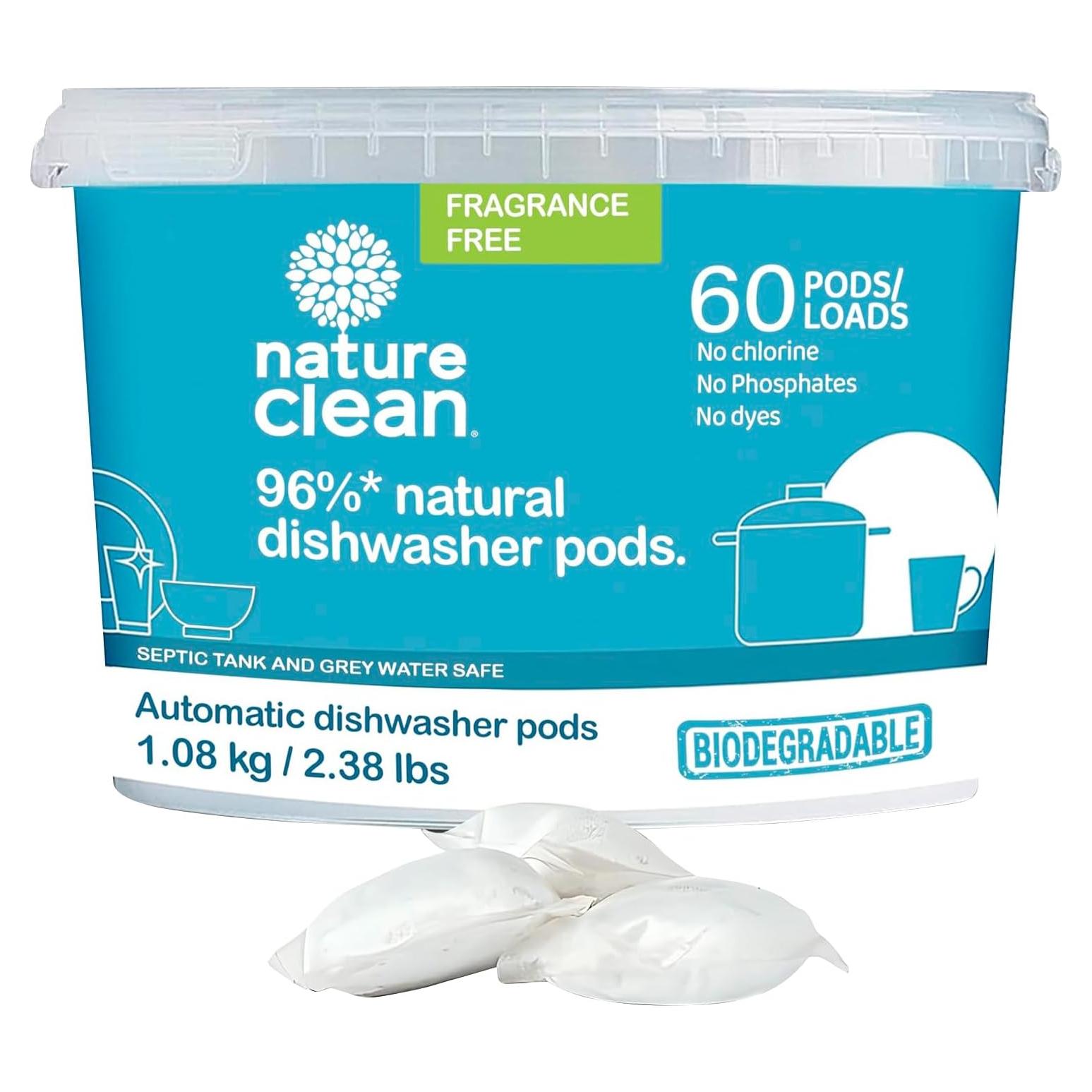 Cápsulas para Lavavajillas Nature Clean 60 Unidades Ecológicas