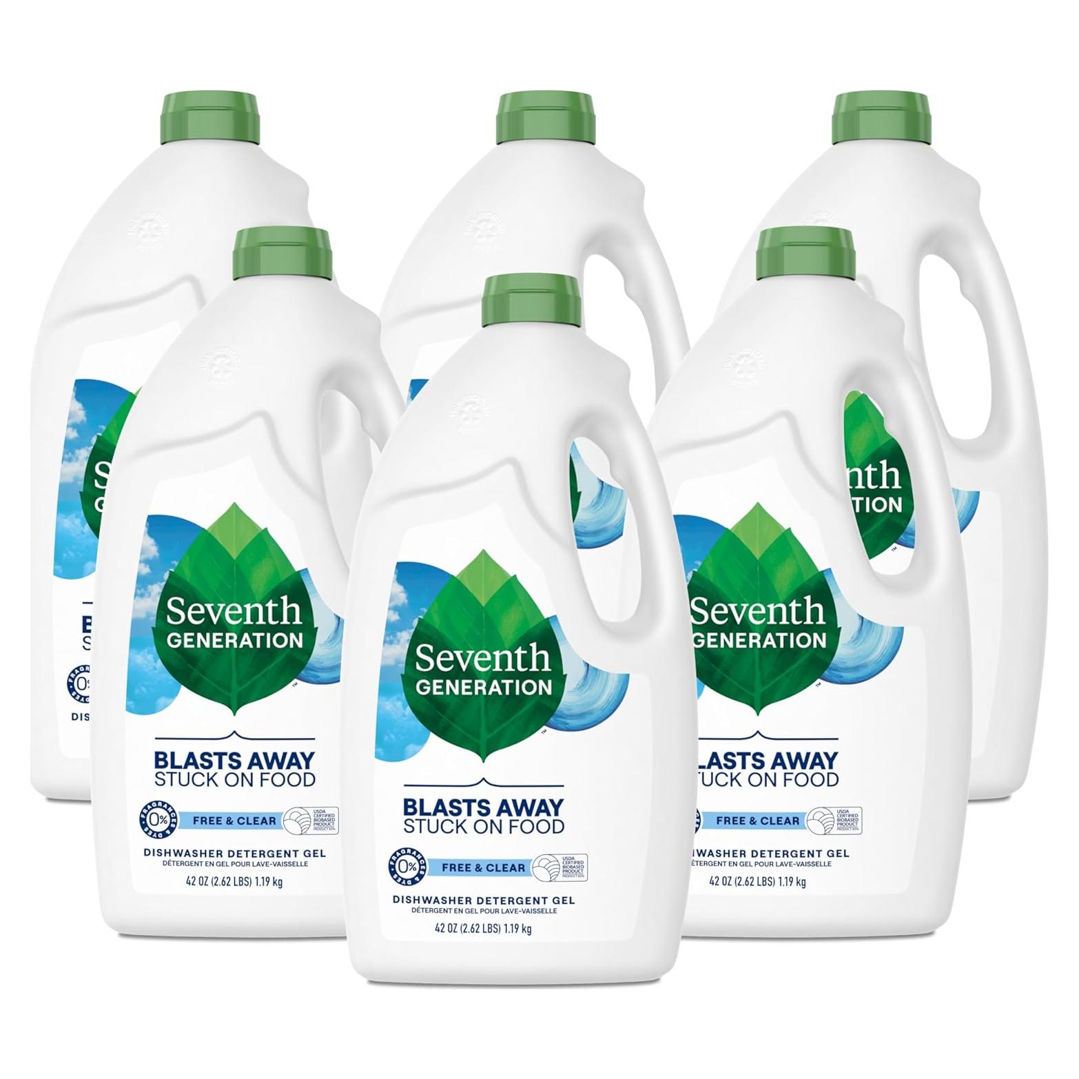 Gel Detergente Lavavajillas Seventh Generation 1183.5 ml Sin Fragancia
