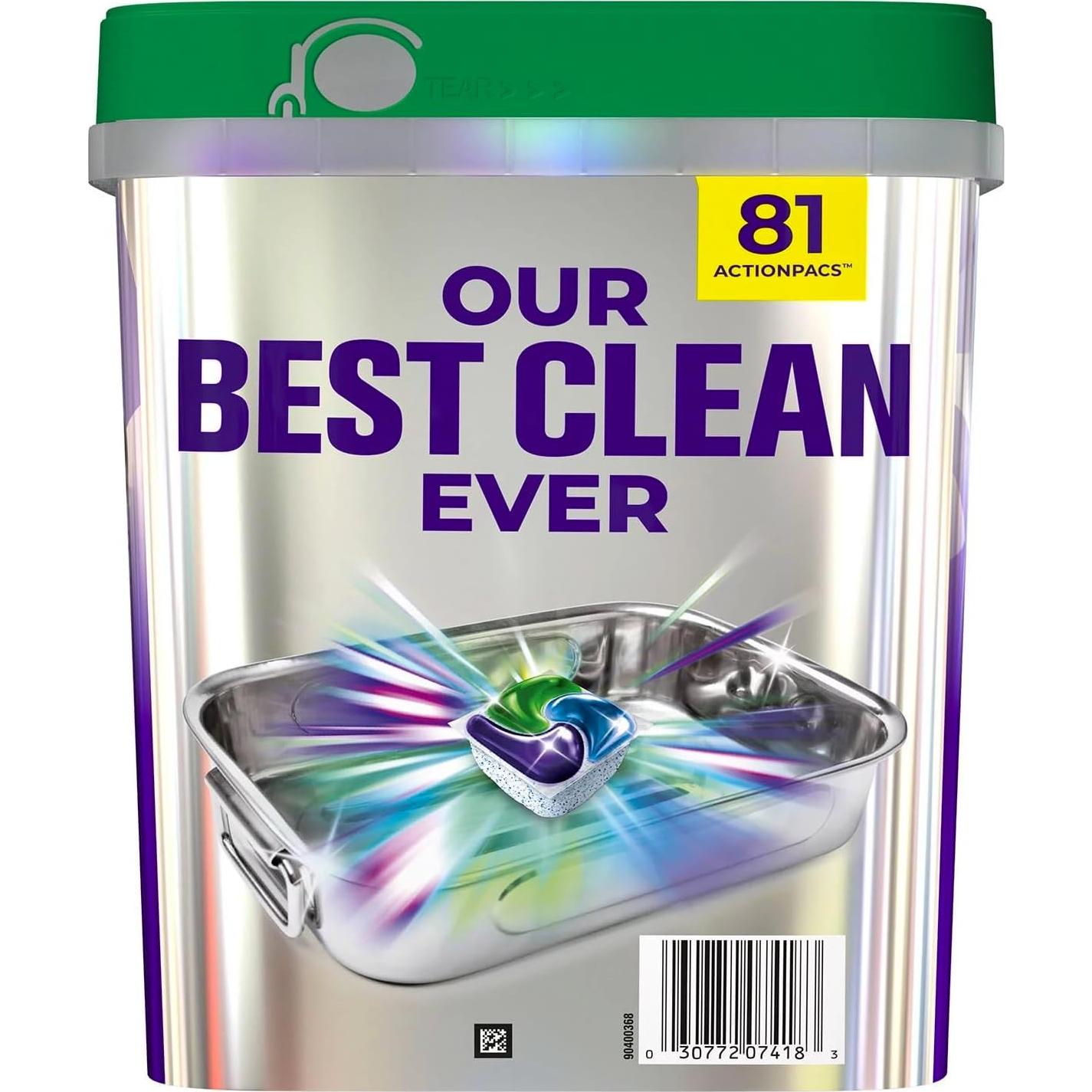 Cápsulas de Detergente para Lavavajillas Cascade Platinum Plus 81 Ct