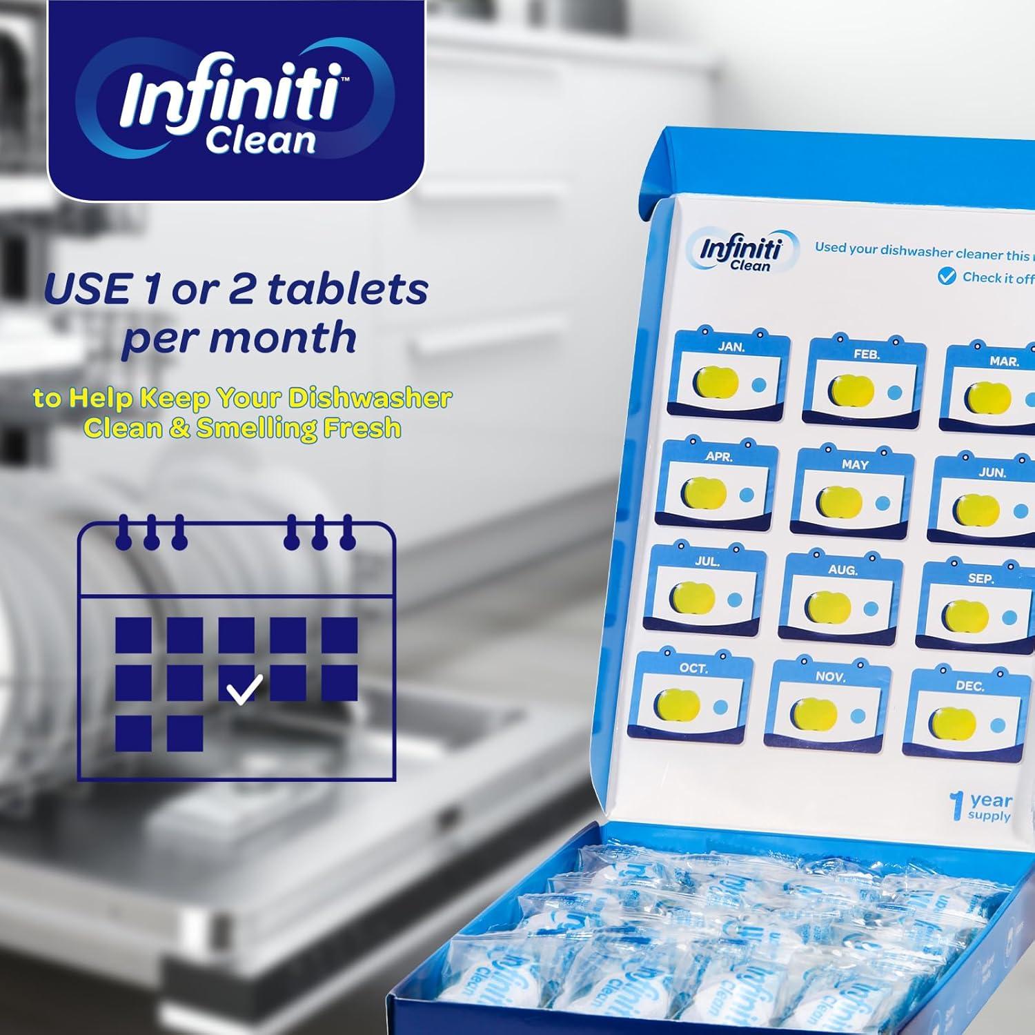 Tabletas Limpiadoras y Desodorantes Infiniti Clean 24 Unidades