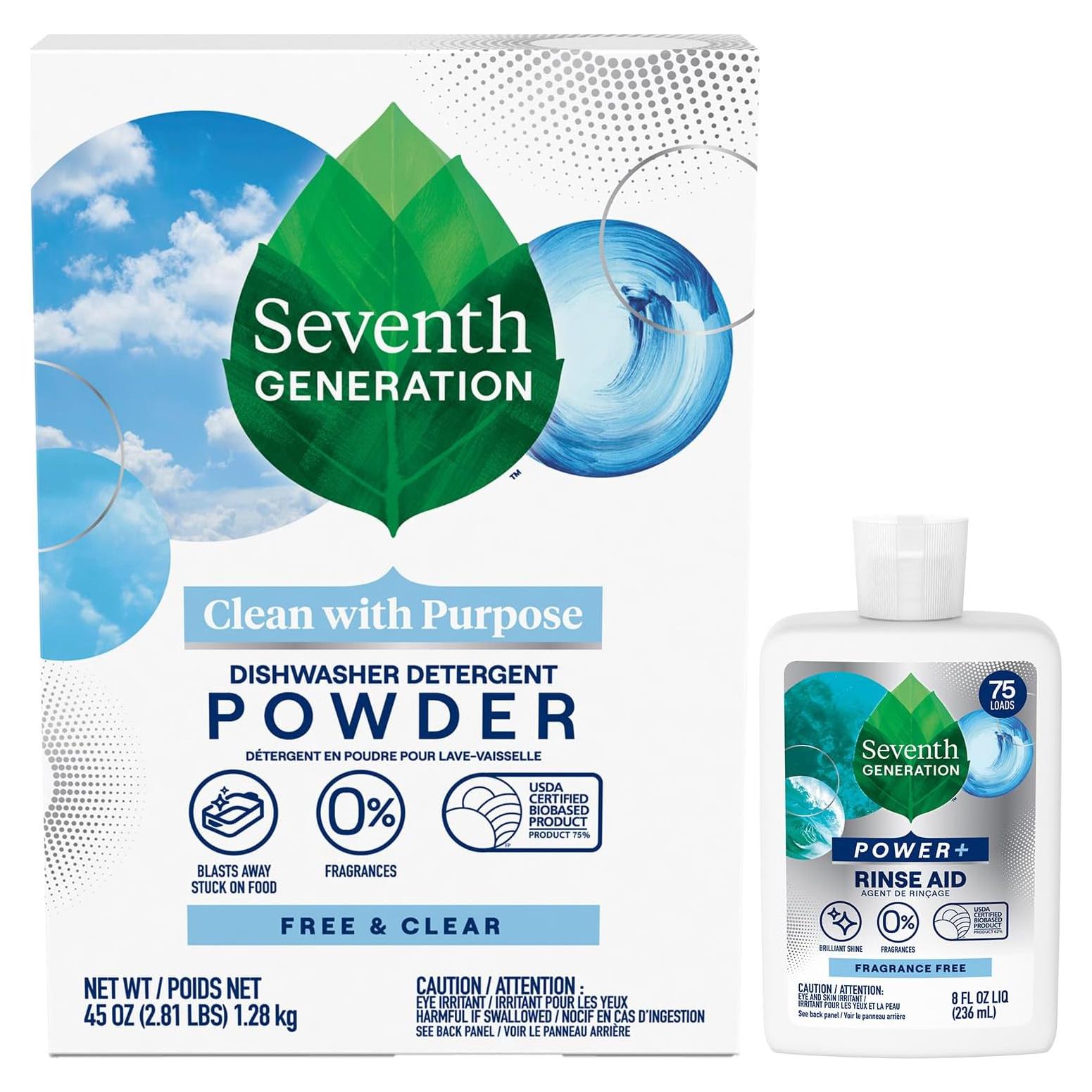 Detergente en polvo y abrillantador Seventh Generation 1270g