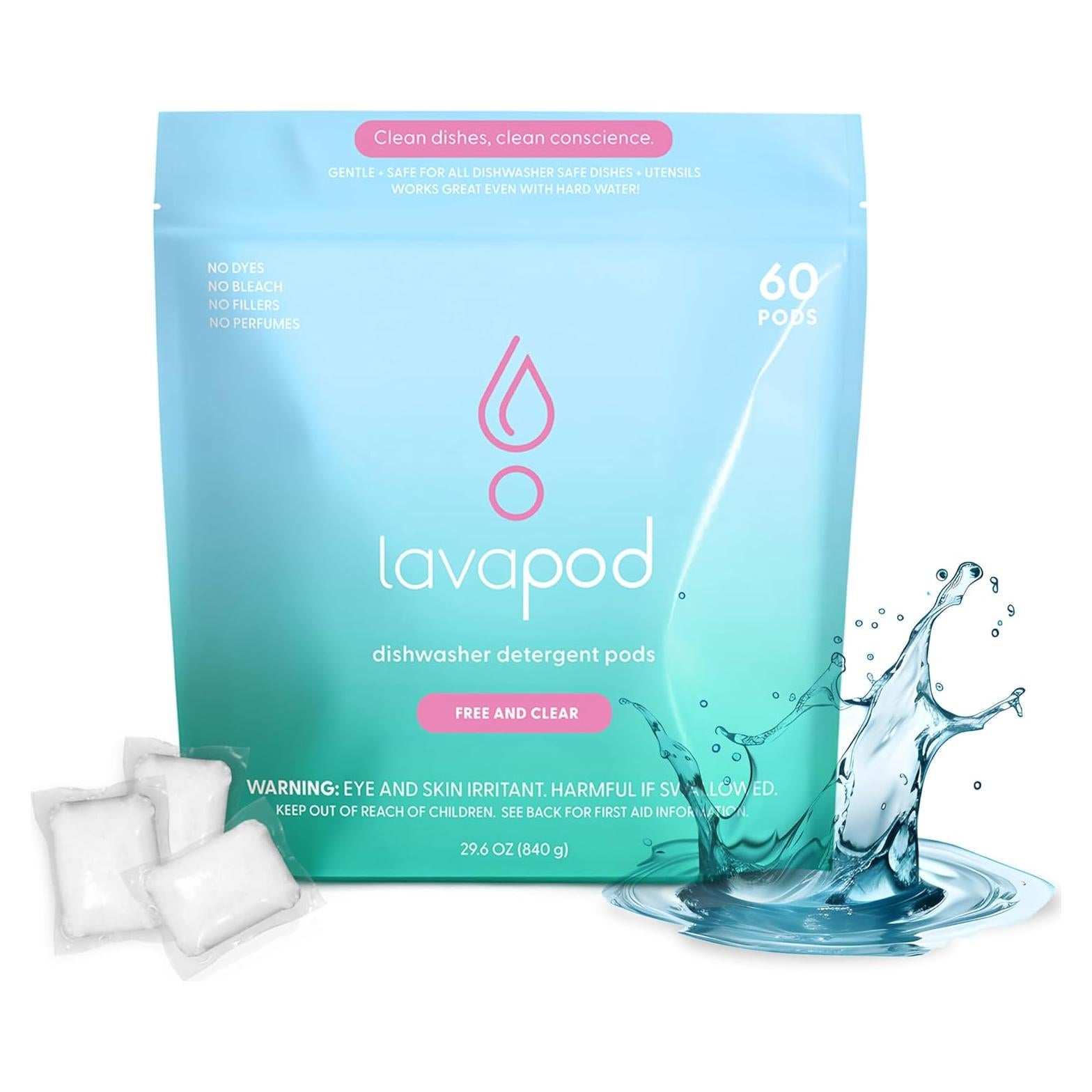 Pastillas de detergente para lavavajillas Lavapod 60 unidades