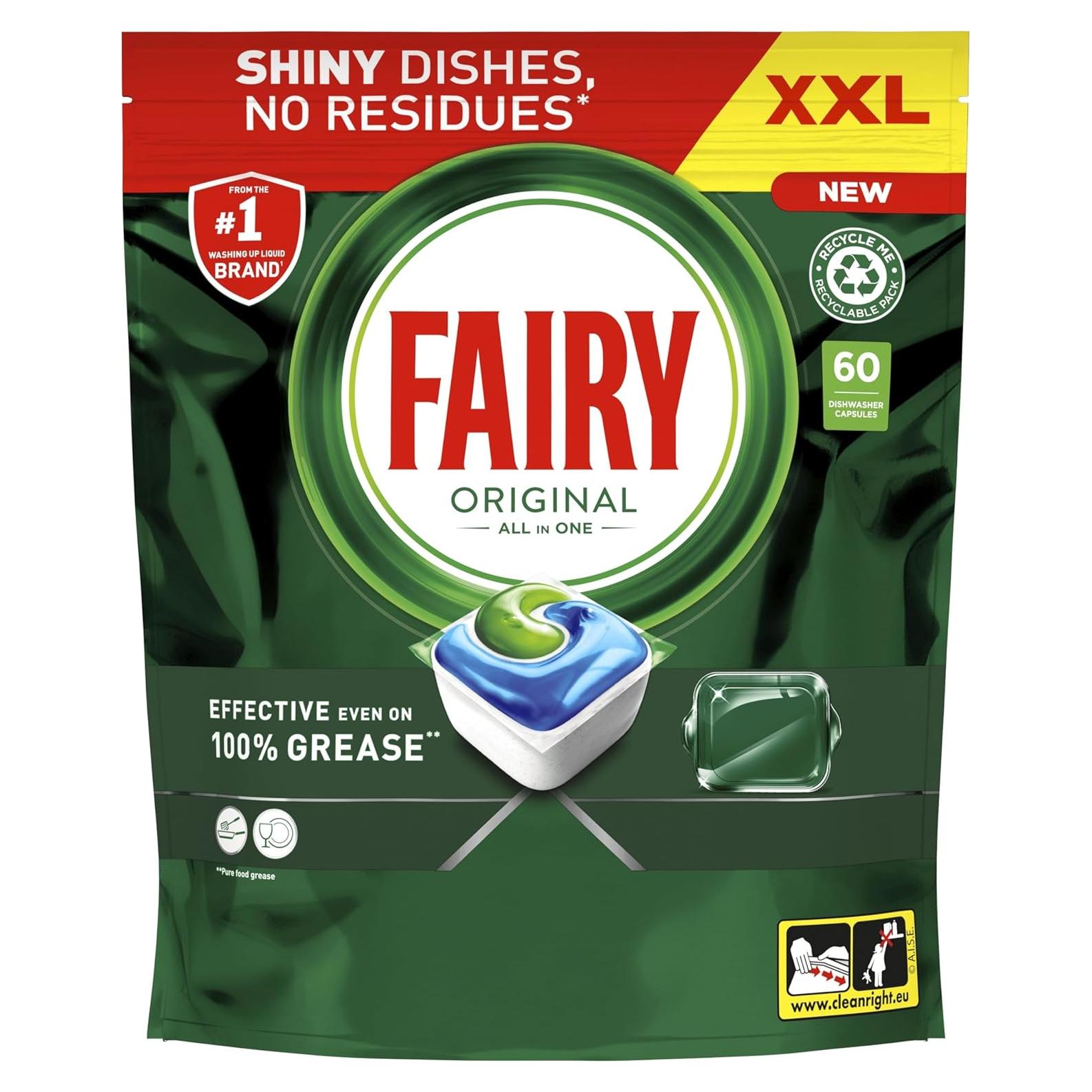 Fairy Original All in One Auto Dishwashing Tablet 60CT