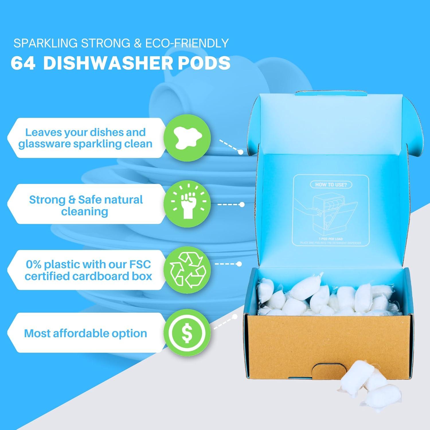 Bolsas de detergente para lavavajillas Greenseedz 64 unidades