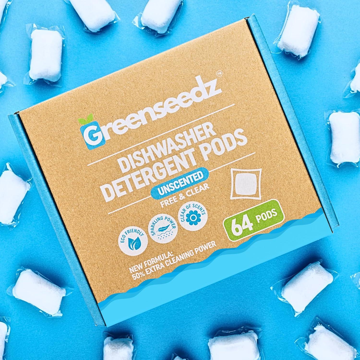 Bolsas de detergente para lavavajillas Greenseedz 64 unidades