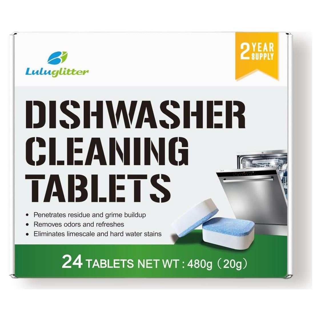 Tabletas de Lavavajillas Junjing 24 Unidades Limpieza Profunda