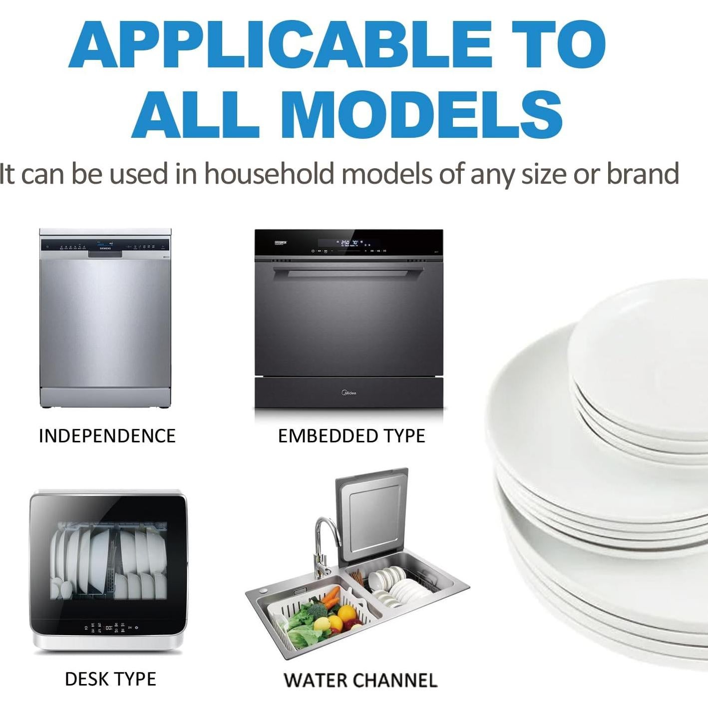 Tabletas de Lavavajillas Junjing 24 Unidades Limpieza Profunda