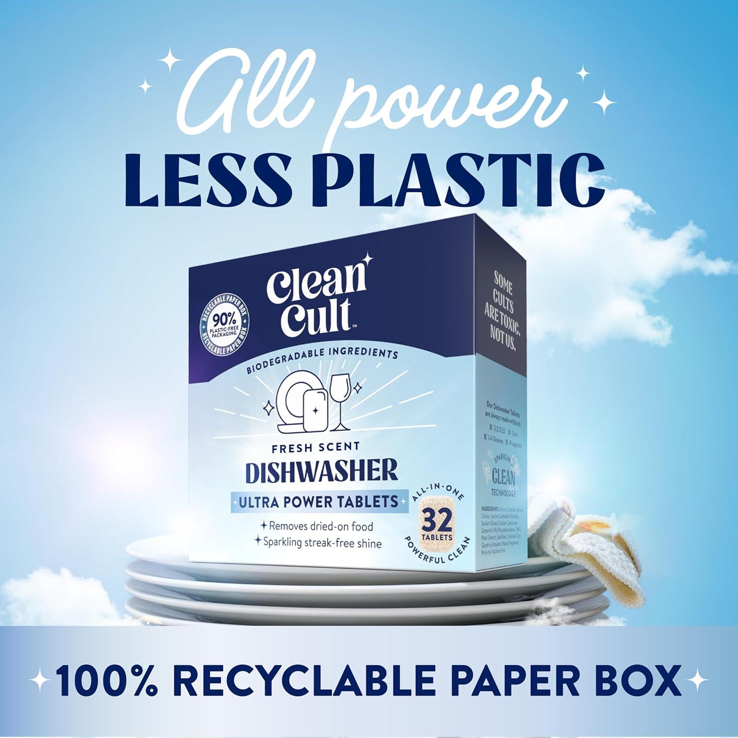 Cápsulas Detergente Lavavajillas Cleancult 32 Unidades Verbena