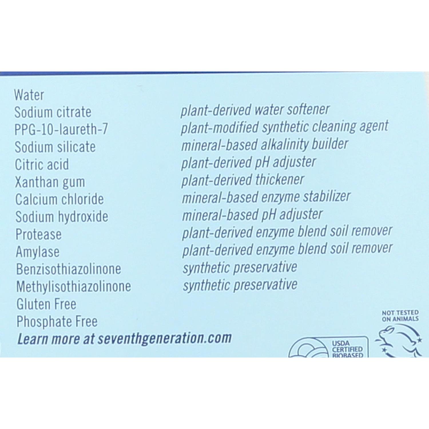 Gel para Lavavajillas Seventh Generation 1240ml Libre y Claro