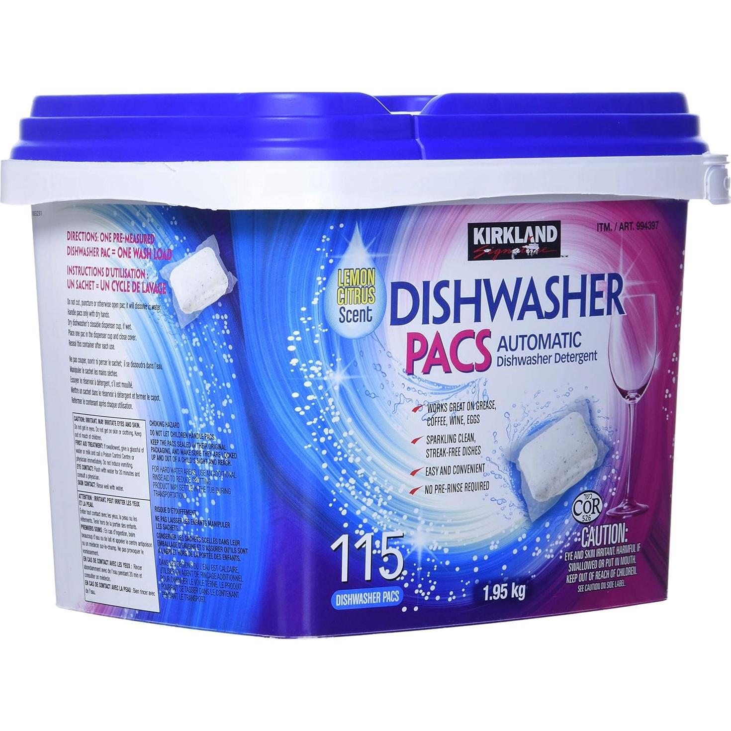 Detergente para Lavavajillas Kirkland Signature 115 Pacs