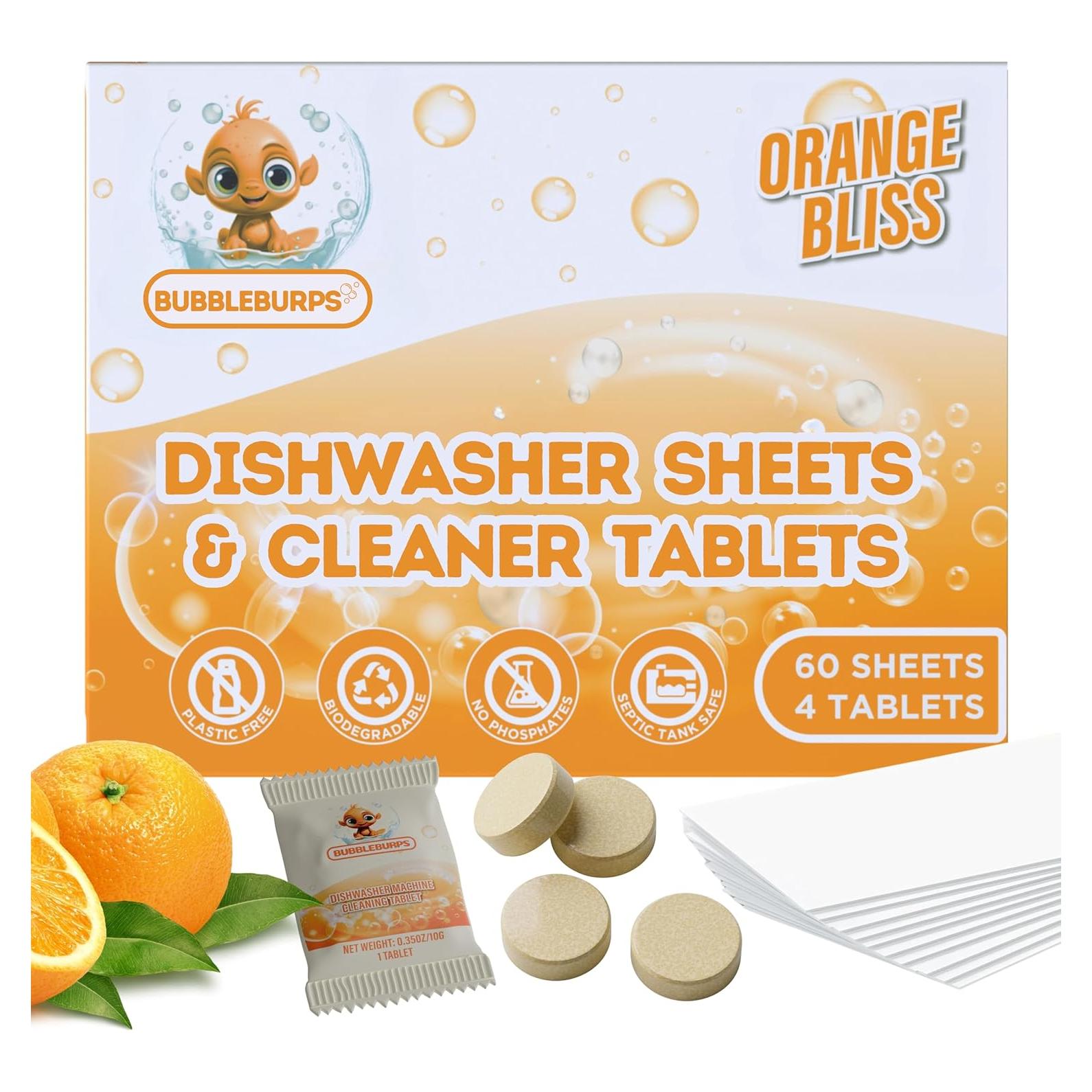 Hojas de detergente para lavavajillas Bubbleburps - 60 unidades