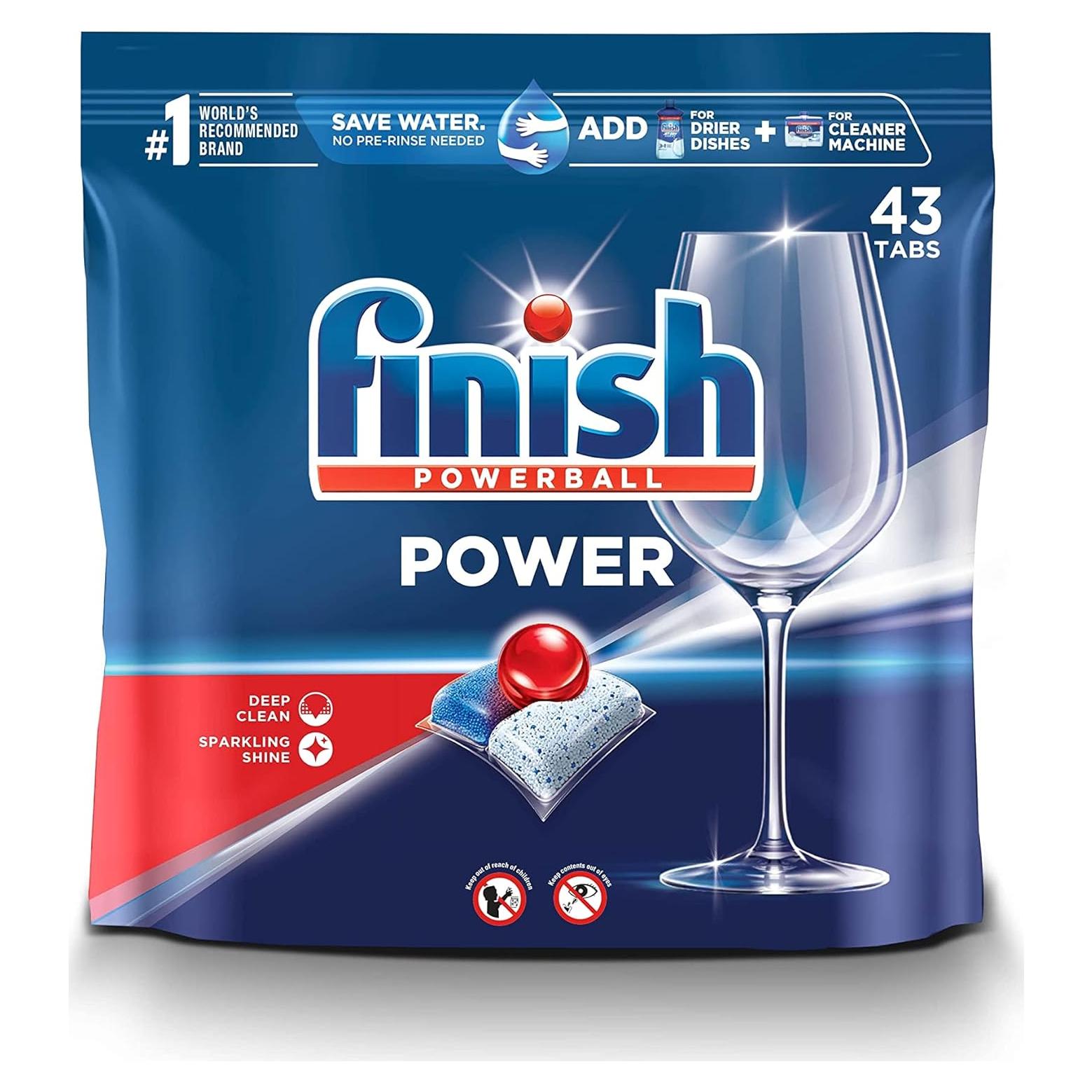 Tabletas para Lavavajillas Finish Power - 43 Unidades - Sin Envoltura