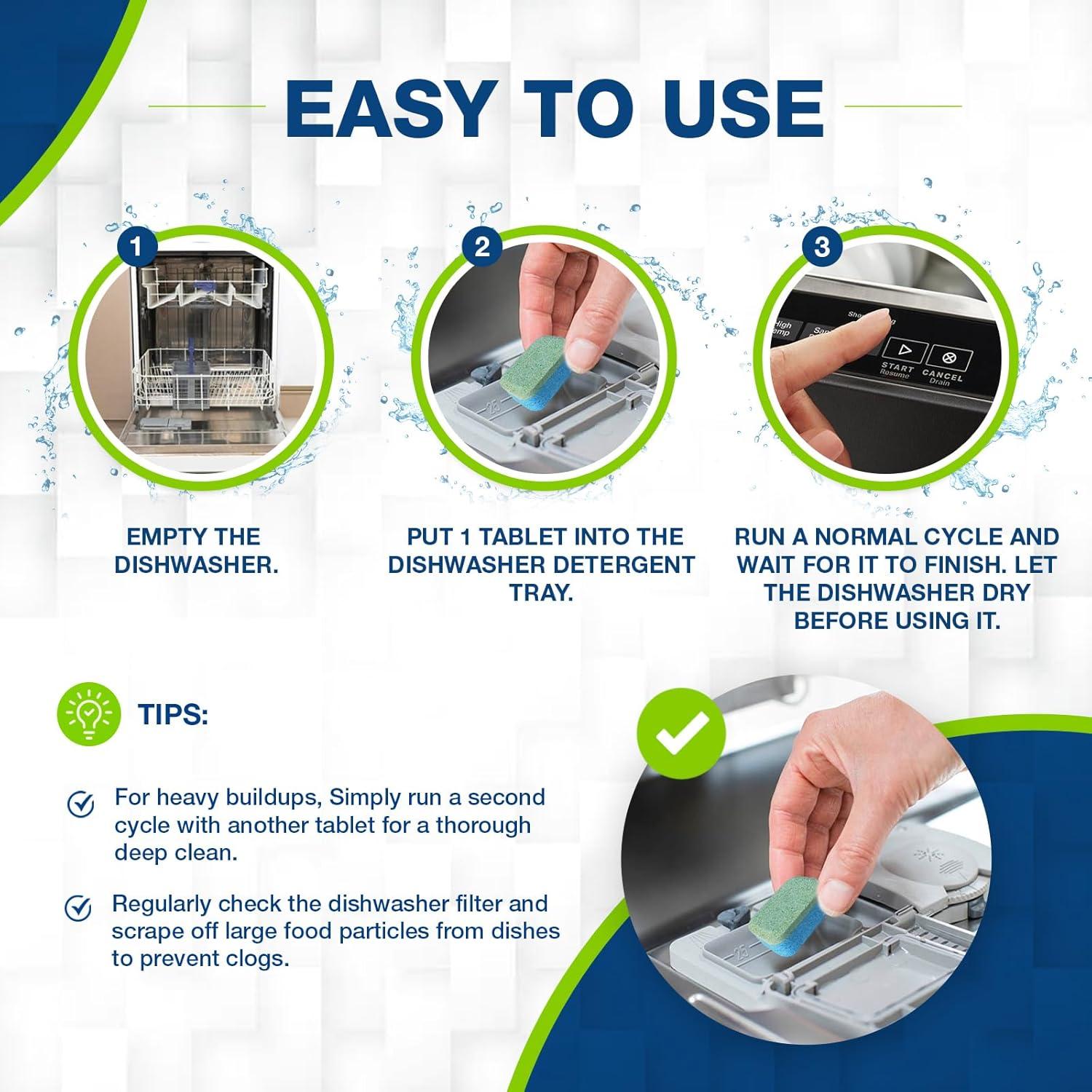 Paquete de Limpieza 72 Tabletas: Lavadora, Lavavajillas y Desechos