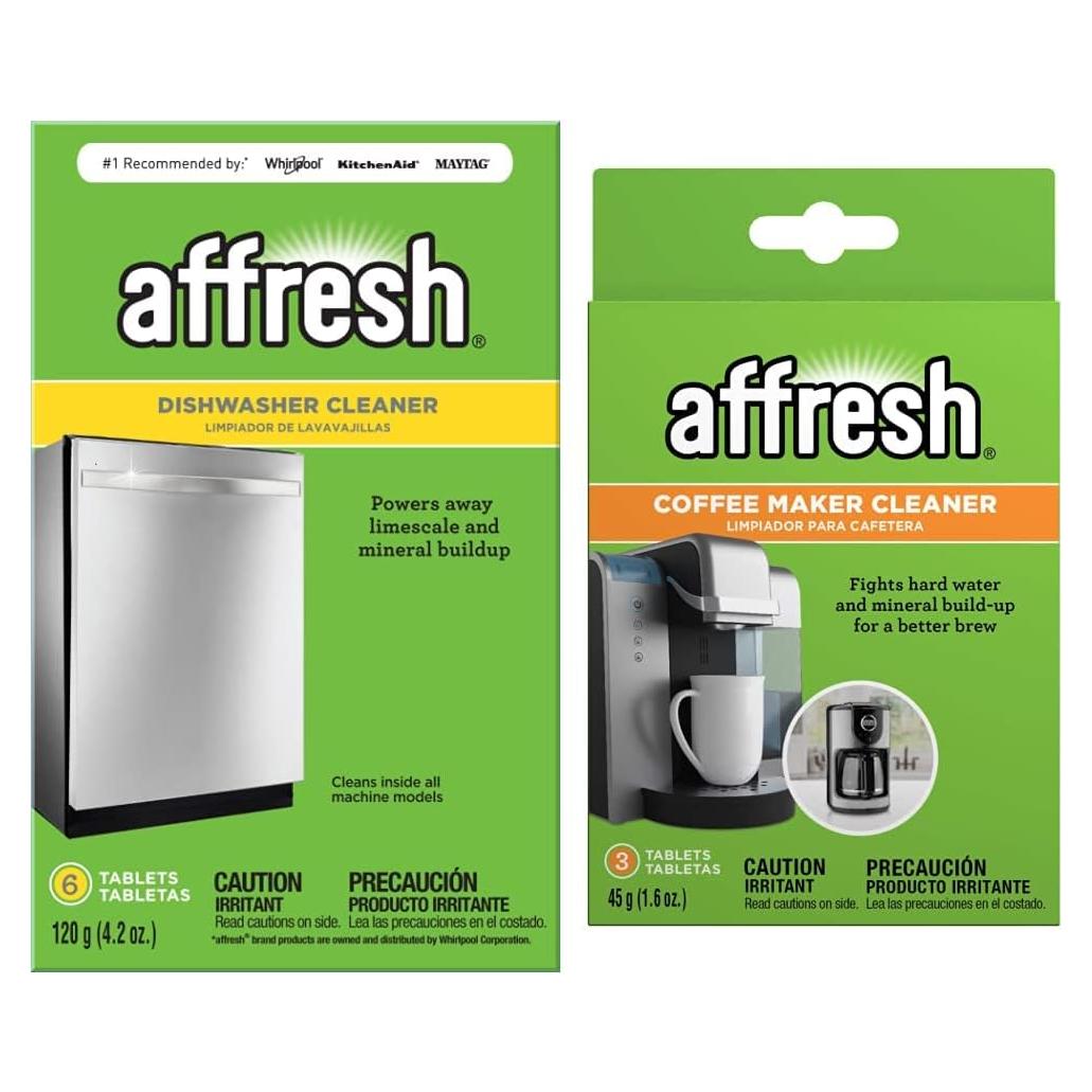 Affresh Dishwasher and Coffee Maker Cleaners | 6 Dishwasher Tablets + 3 Coffee Maker Tablets