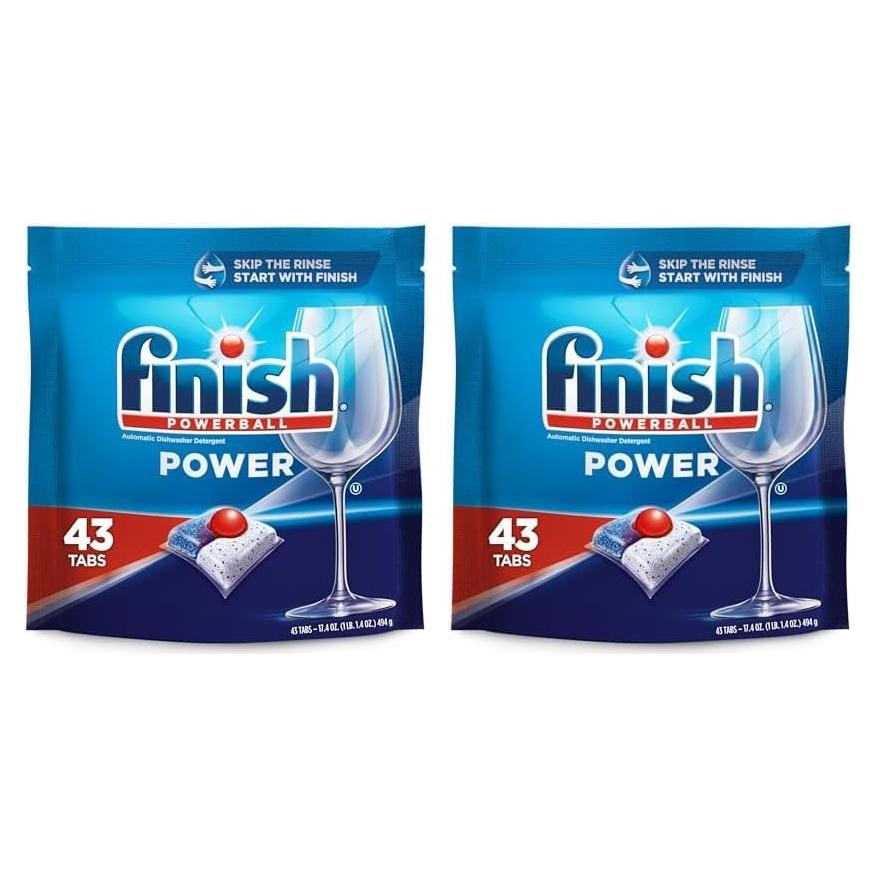 Finish Power - 43 Tabletas para Lavavajillas - 1.16 kg - Sin Enjuague