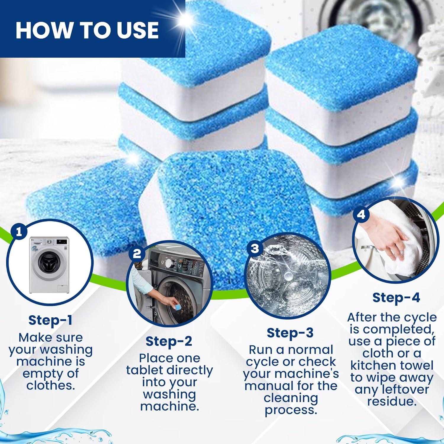 Tabletas Limpiadoras de Lavadora True Fresh - 25 Unidades para Carga Frontal y Superior