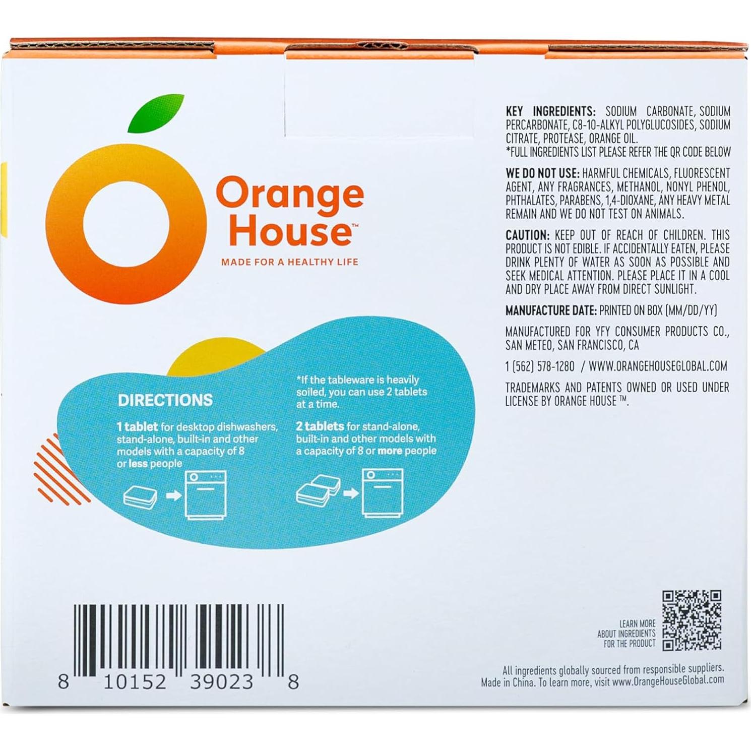 Tabletas Ecológicas para Lavavajillas YFY 56 Unidades - Aceite de Naranja