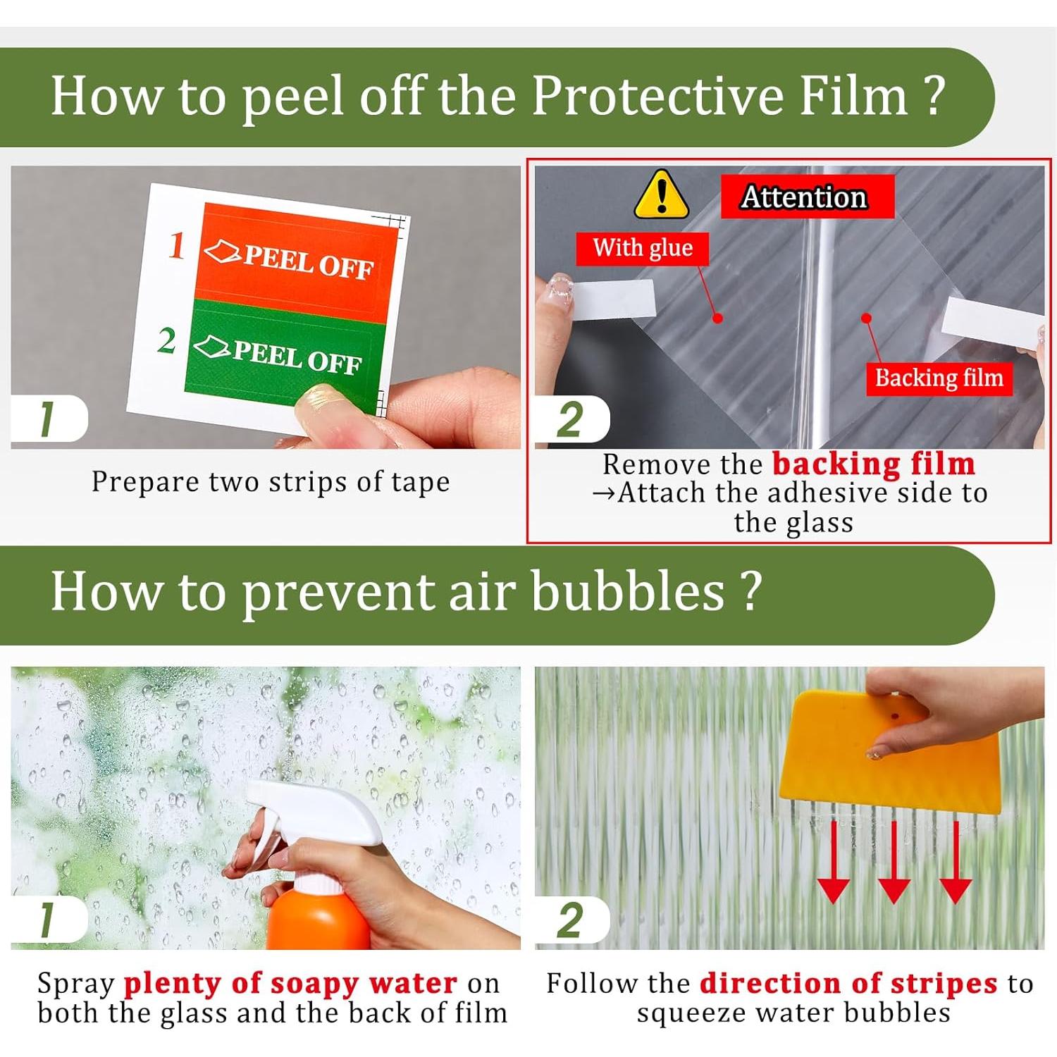 Película de Privacidad para Ventanas Beautyhero 44.5x199.5 cm