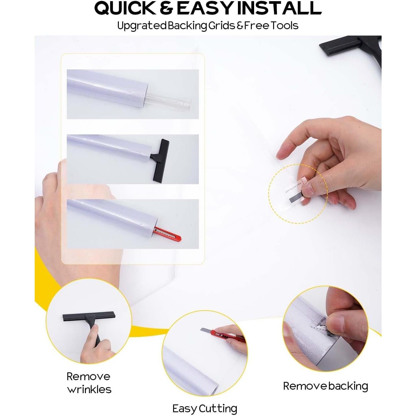 Frosted Window Film, Removable Glass Door Privacy Film, Suitable for Bathrooms, Offices, Static Cling Decorative Film, Reusable Window Stickers (Pure, 17.5X78.7 Inch)