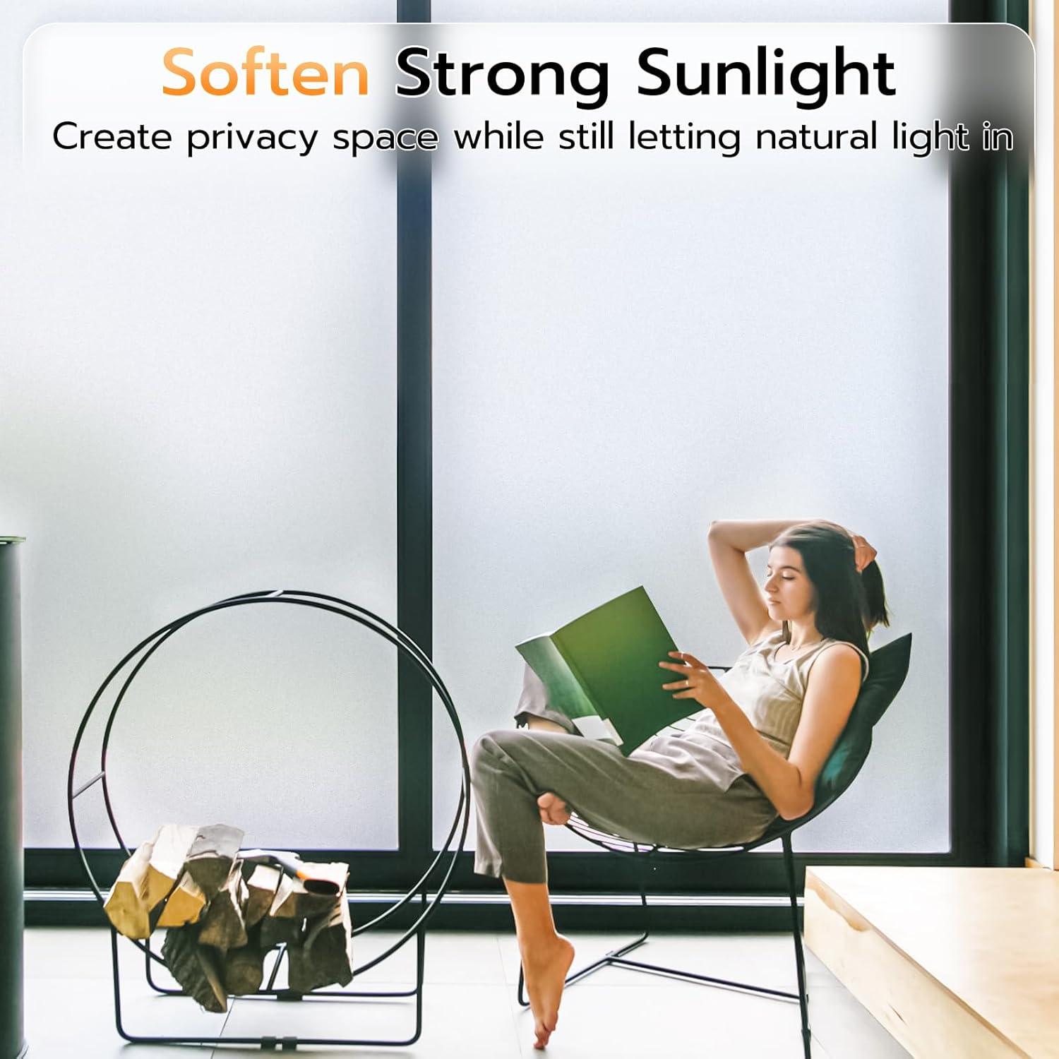 Película de Privacidad LUTE 44.5x200 cm Vinilo Esmerilado