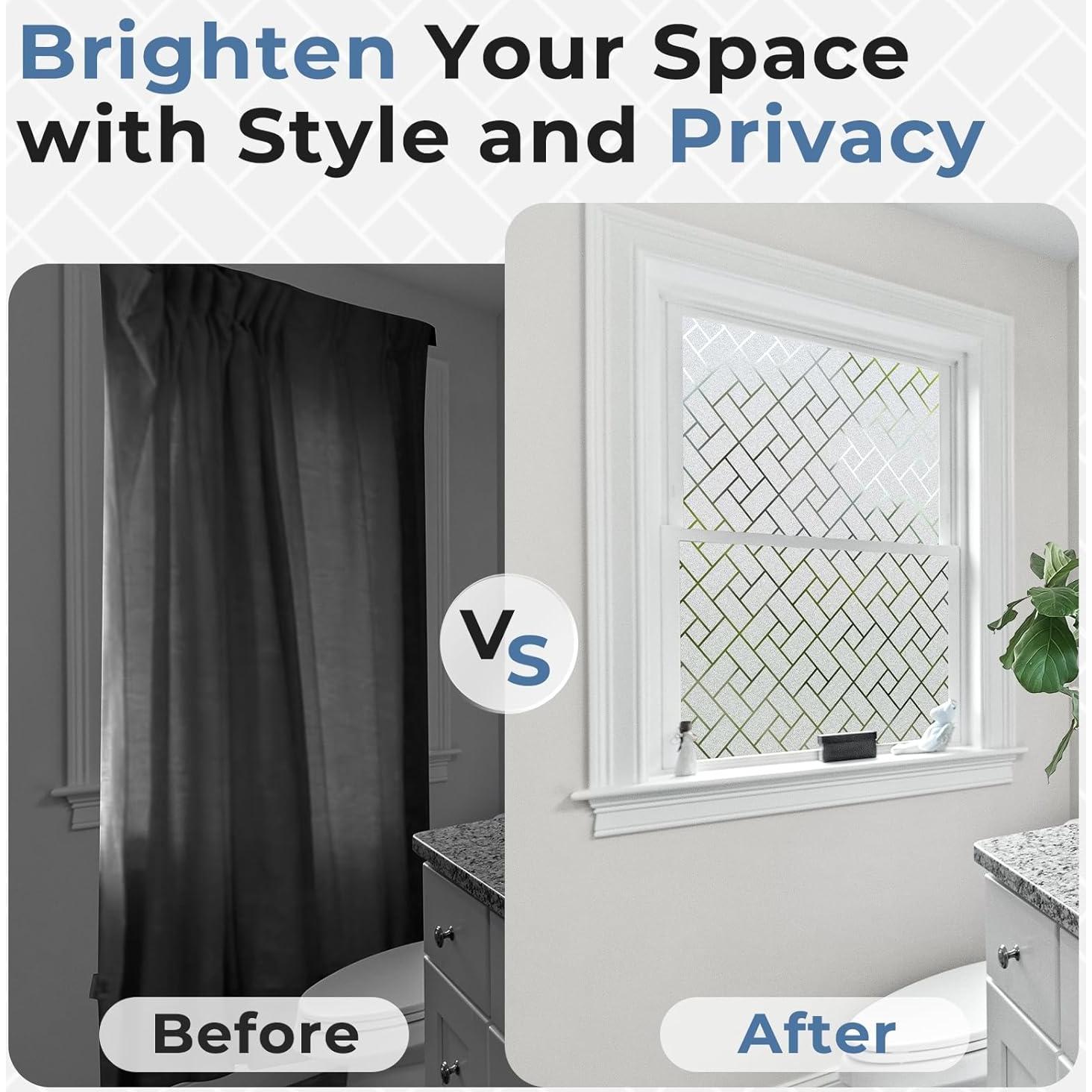 Película de Privacidad Rabbitgoo 44.5x199.8 cm Vinilo Esmerilado