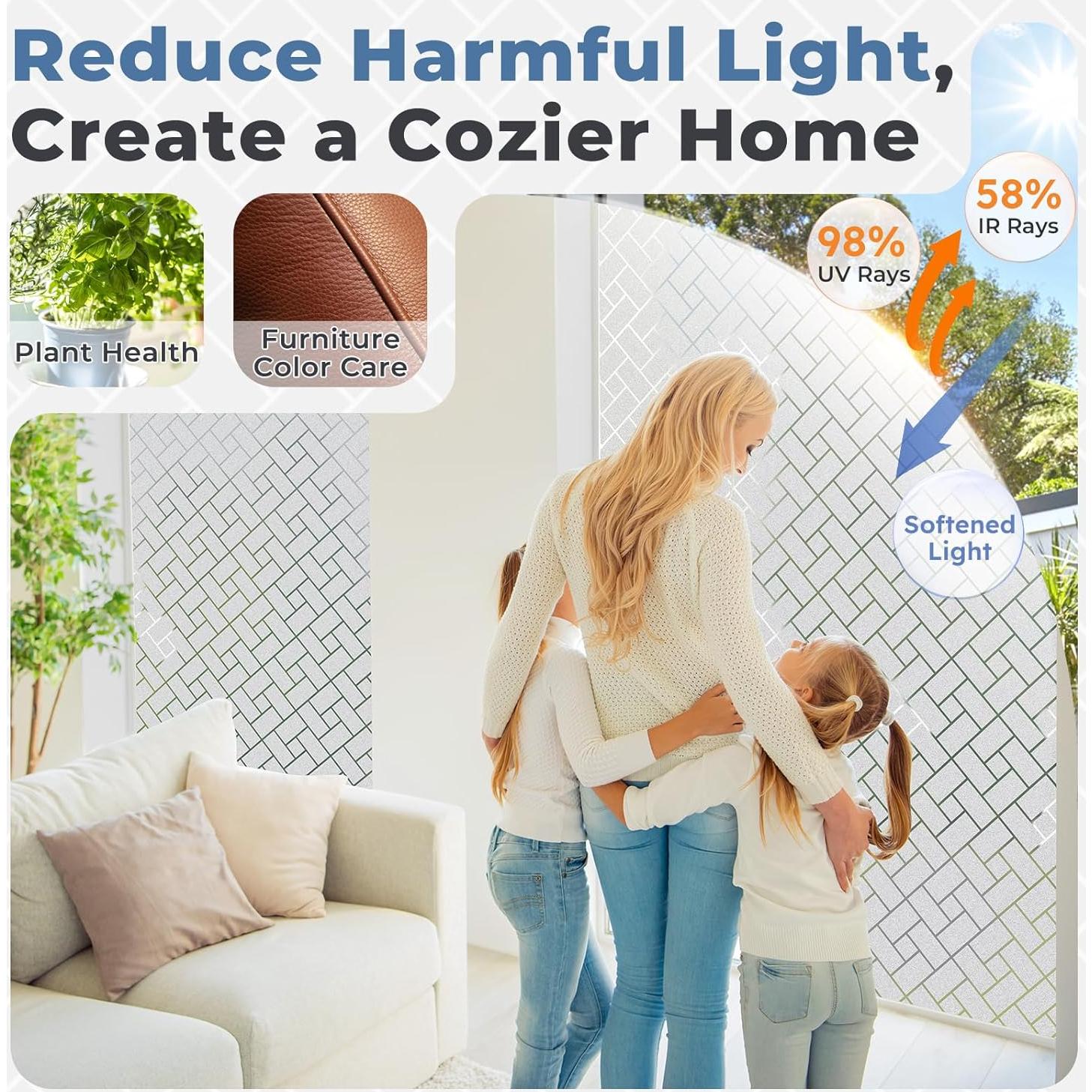 Película de Privacidad Rabbitgoo 44.5x199.8 cm Vinilo Esmerilado